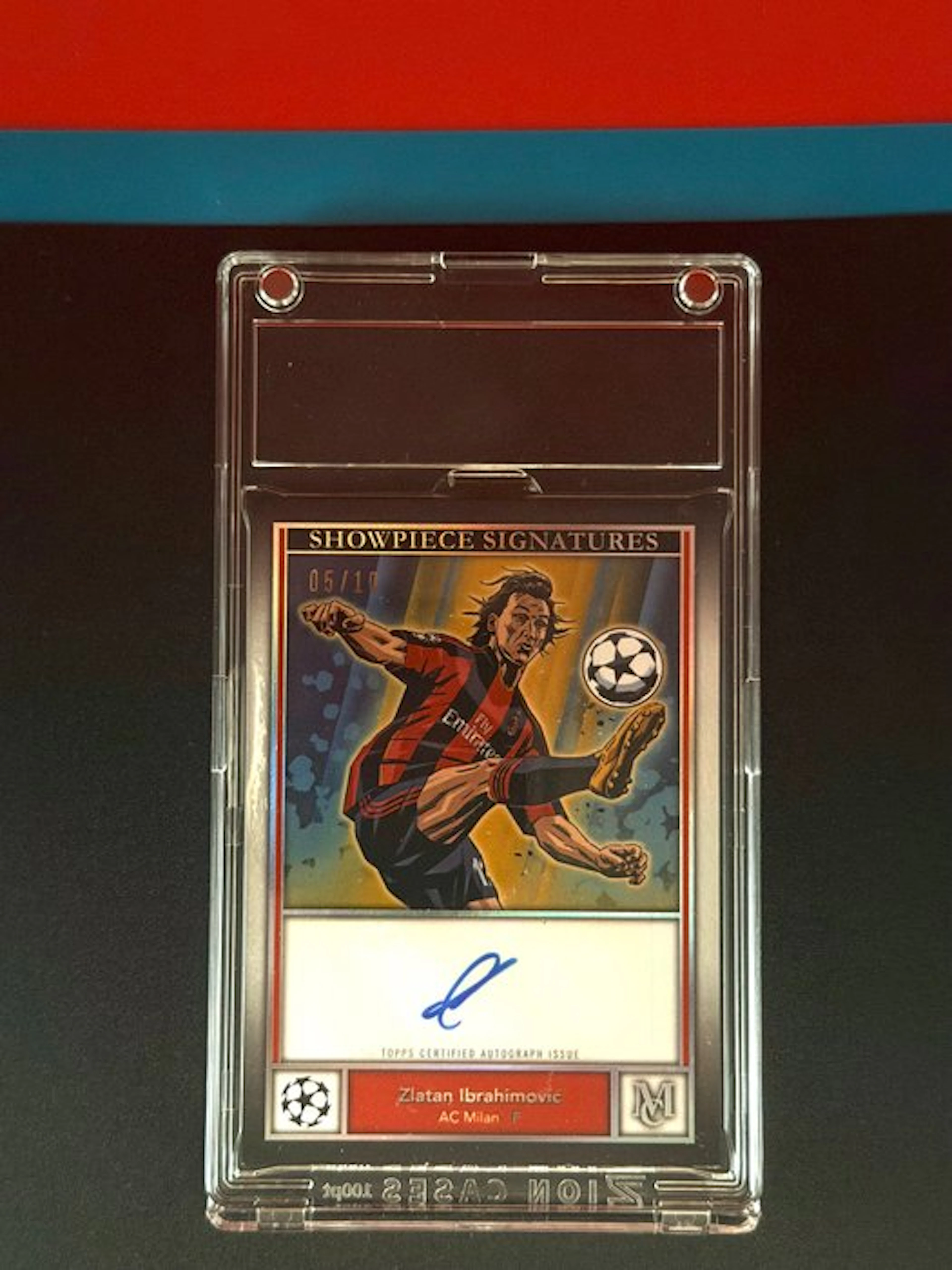 2024/25 Topps Museum Collection UCL Zlatan Ibrahimović 05/10 Autographed card