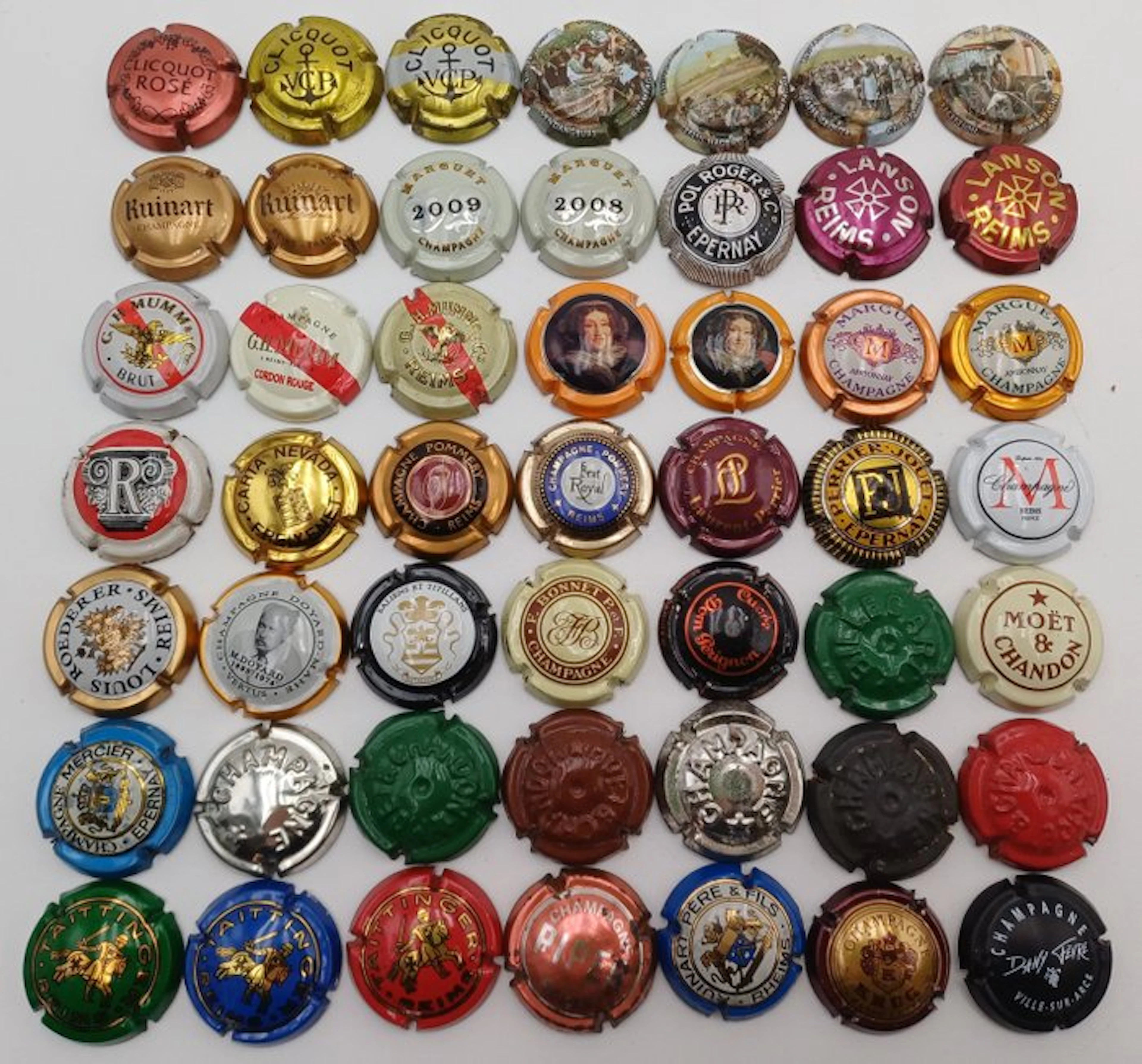 Champagne capsules (49) - Metal - Various French items