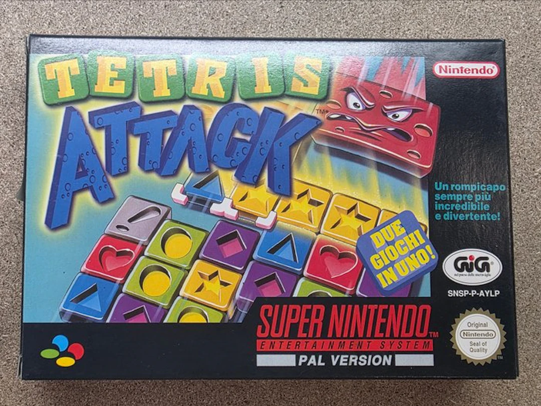 Nintendo - Snes - Brand New - "TETRIS ATTACK" Super...