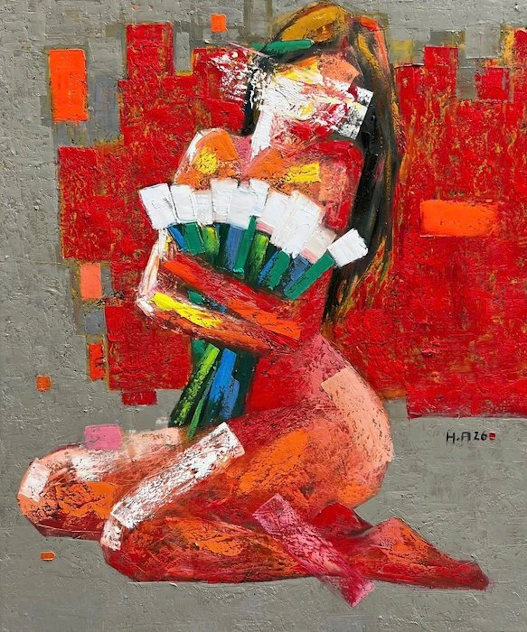 Hoang Anh - Offrande Silencieuse ↑120 →100 cm