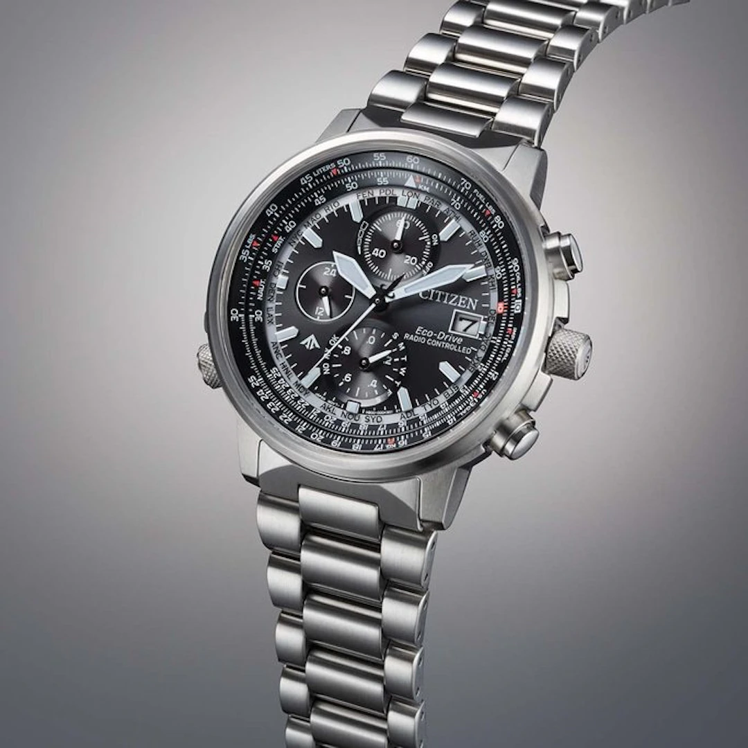 Citizen - Citizen Crono Pilot Acciaio Radiocontrollato...