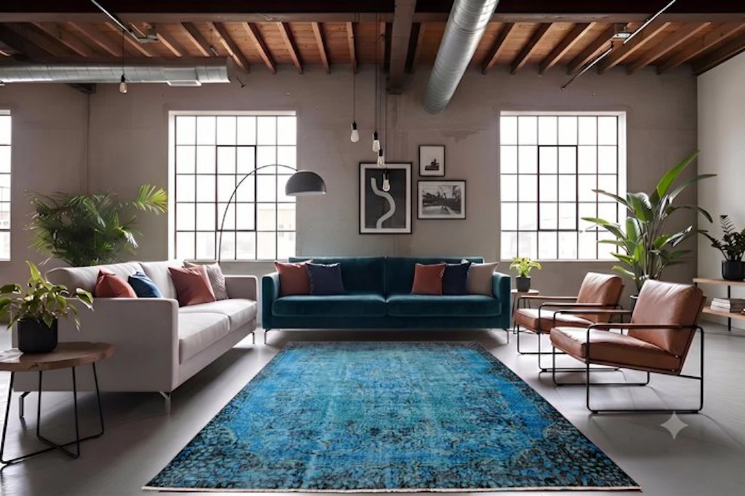 Blue vintage - Rug - 265 cm - 160 cm - with certificate