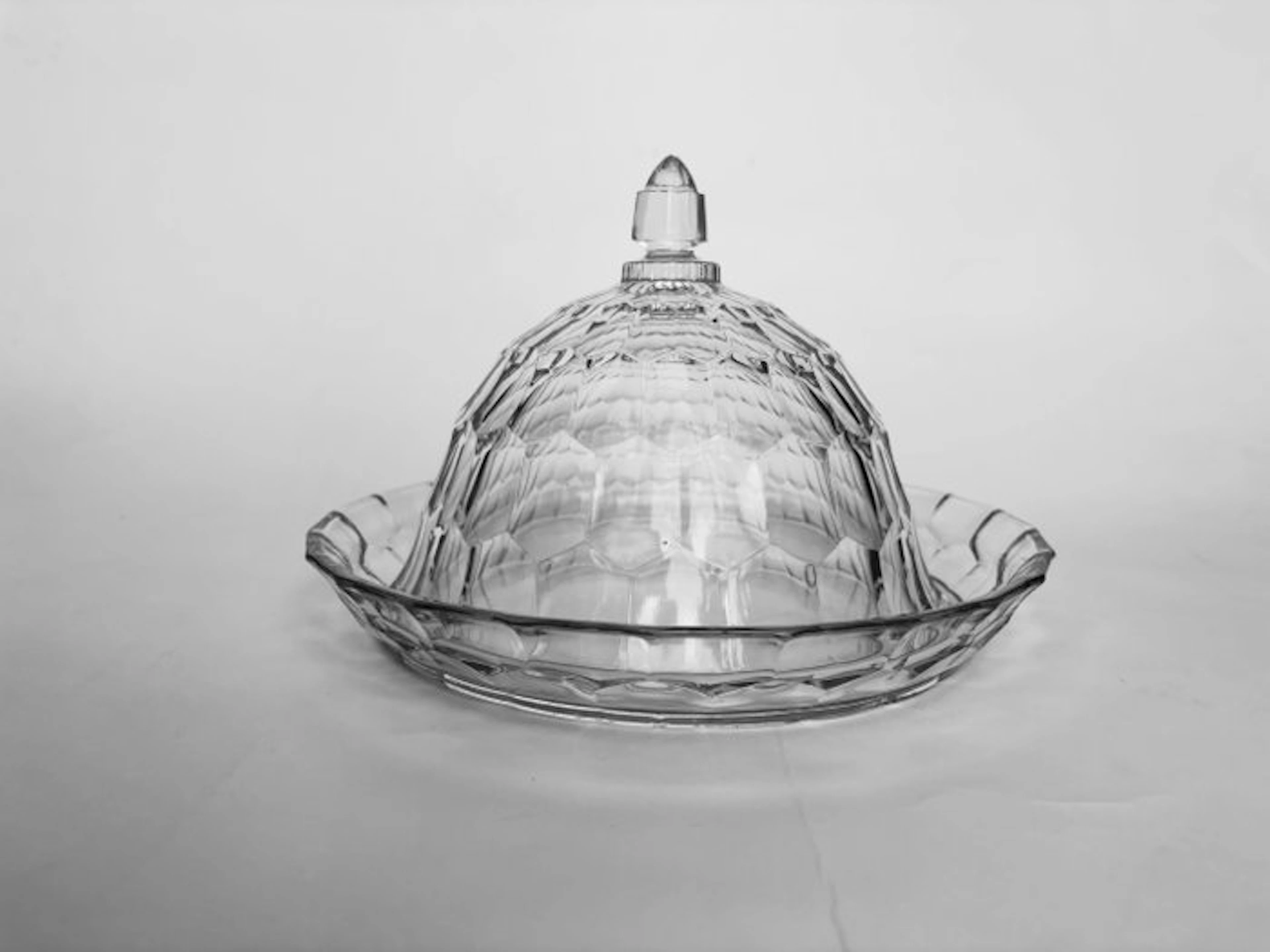 Bell jar - Val Saint Lambert - Glass - 1930-1940 - 'Scales', Luxval