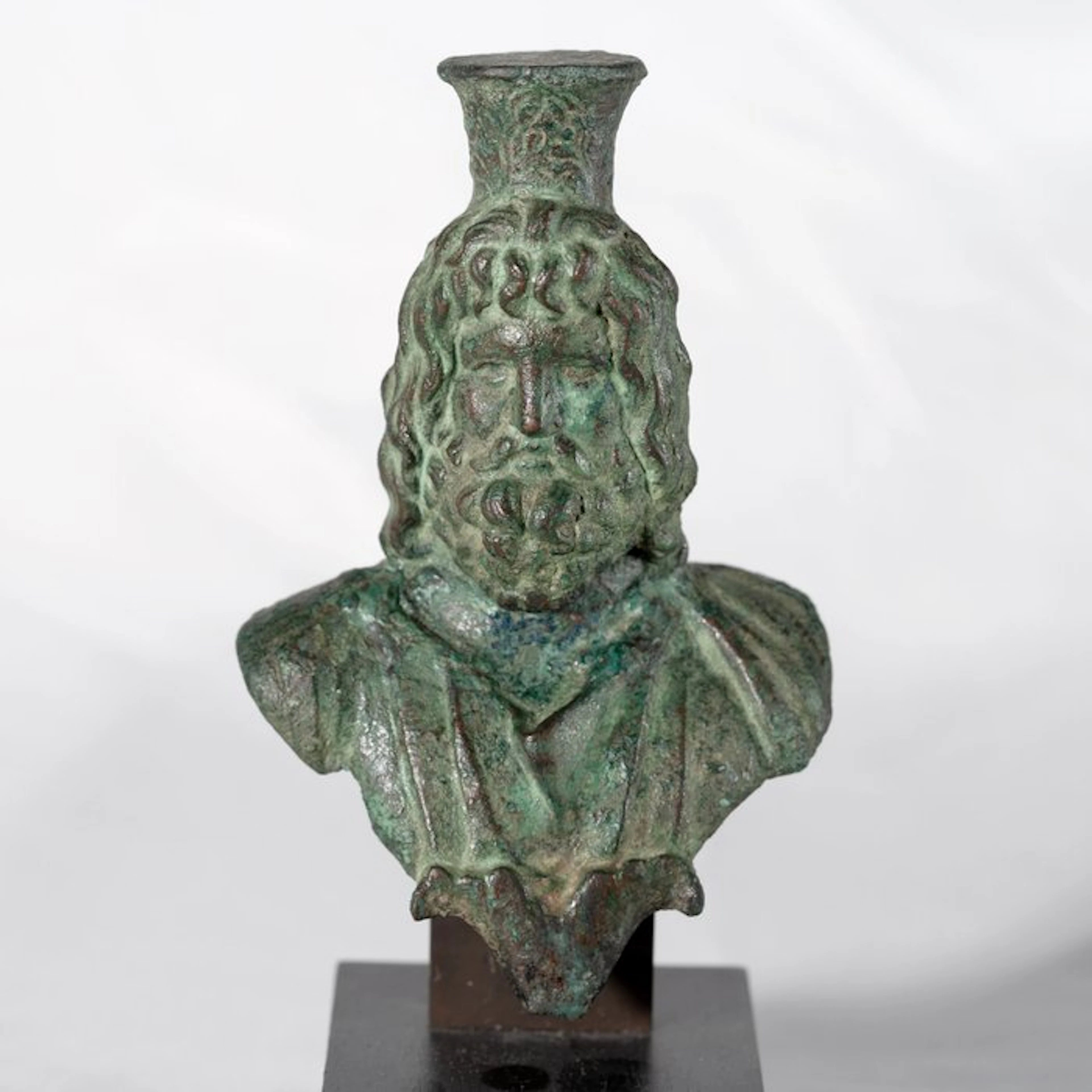 Romano-Egyptian Bronze bust of Serapis