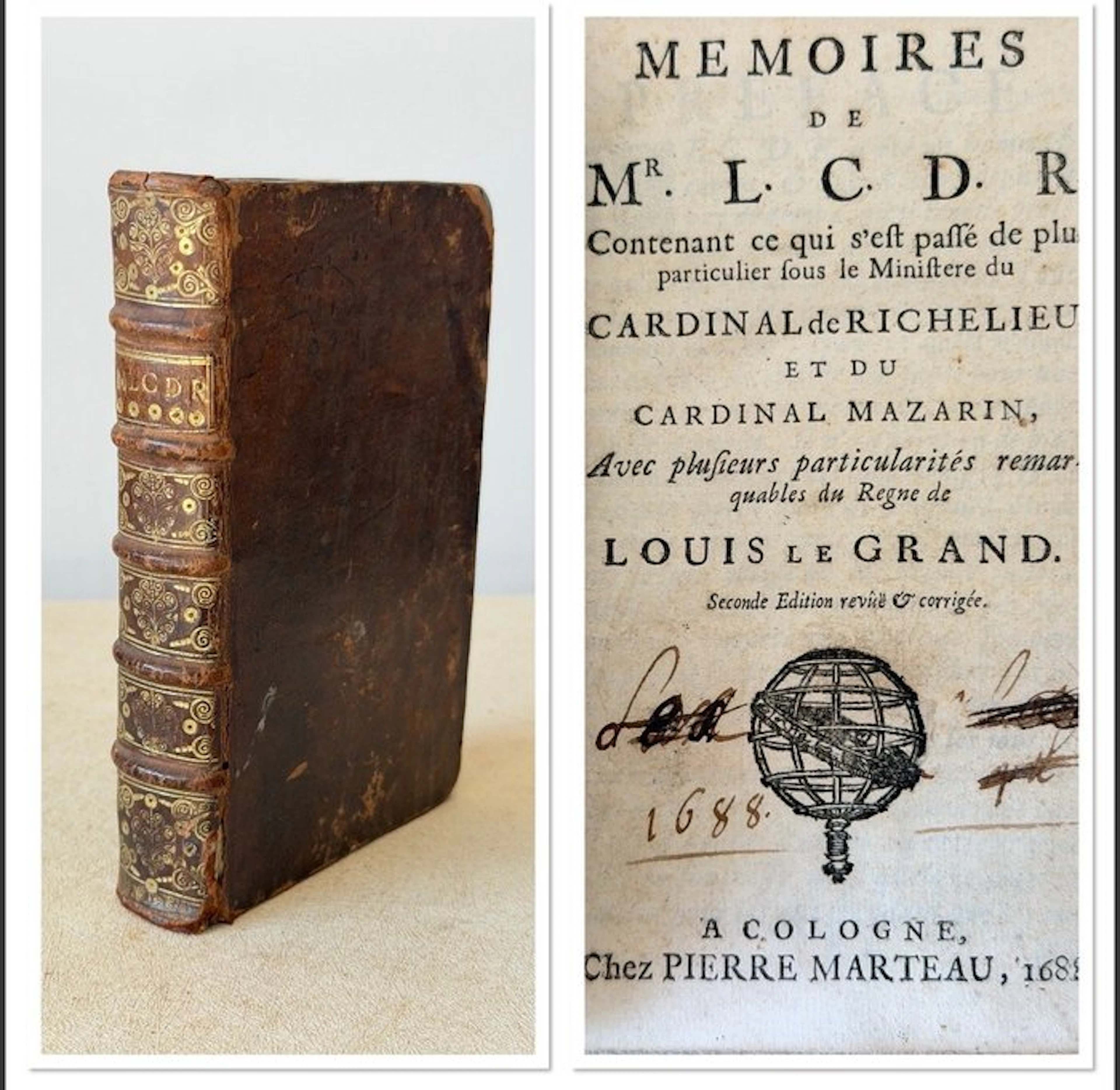 La Rochefoucauld - Mémoires du Cardinal de Richelieu - 1688