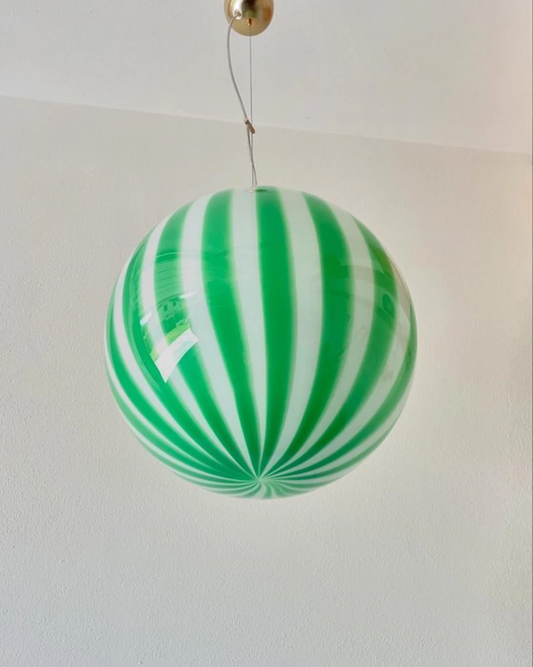 SPAZIO 114 - Hanging lamp - MURANO FILIGRANA STRIPES LAMP...
