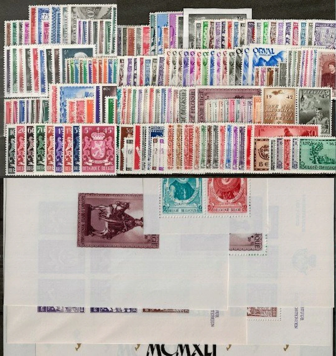 Belgium 1940/1945 - 6 complete volumes with blocks...