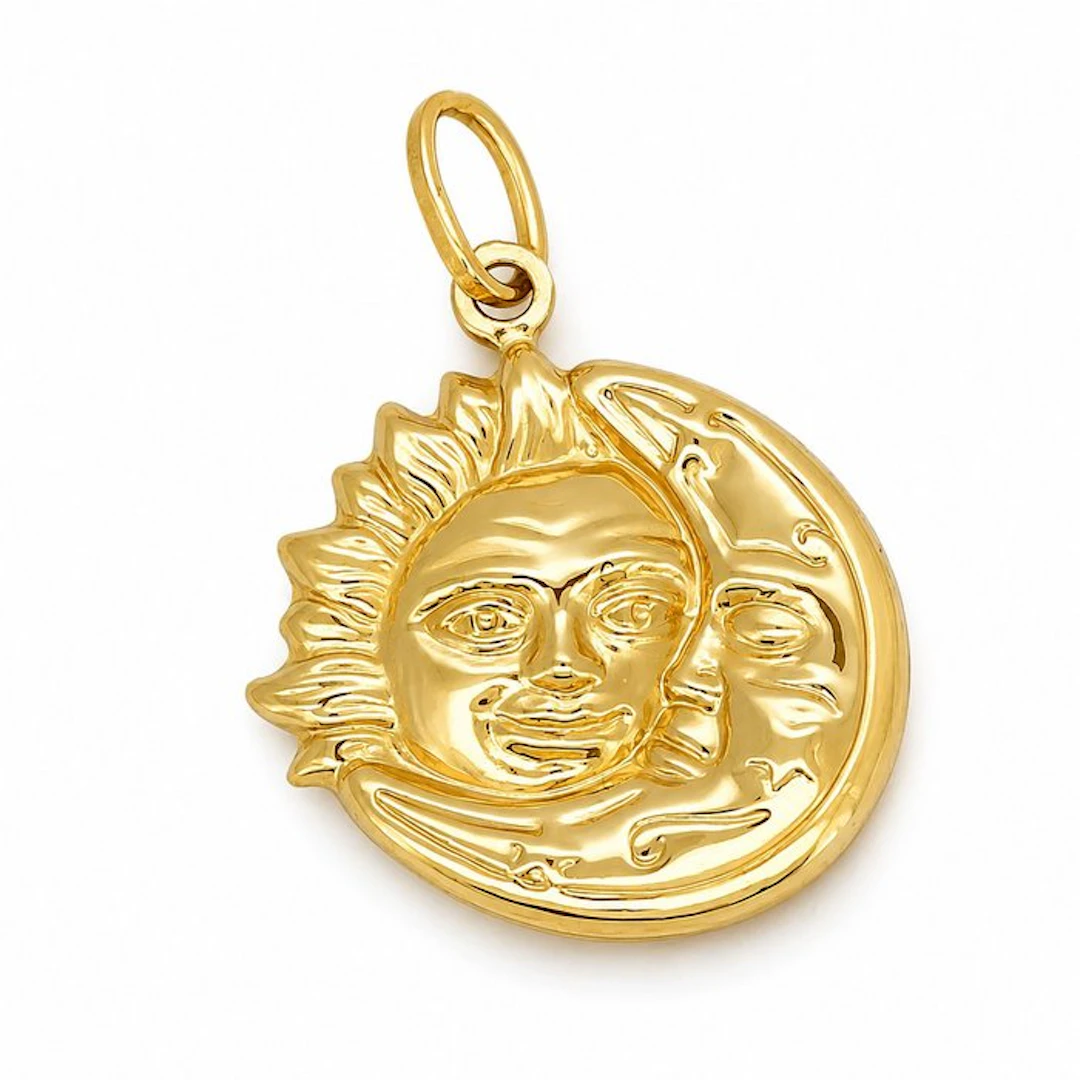 Pendant - 18 kt. Yellow gold - Made in Italy - Handmade