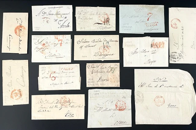 Spain 1818/1850 - Pre-stamp philately