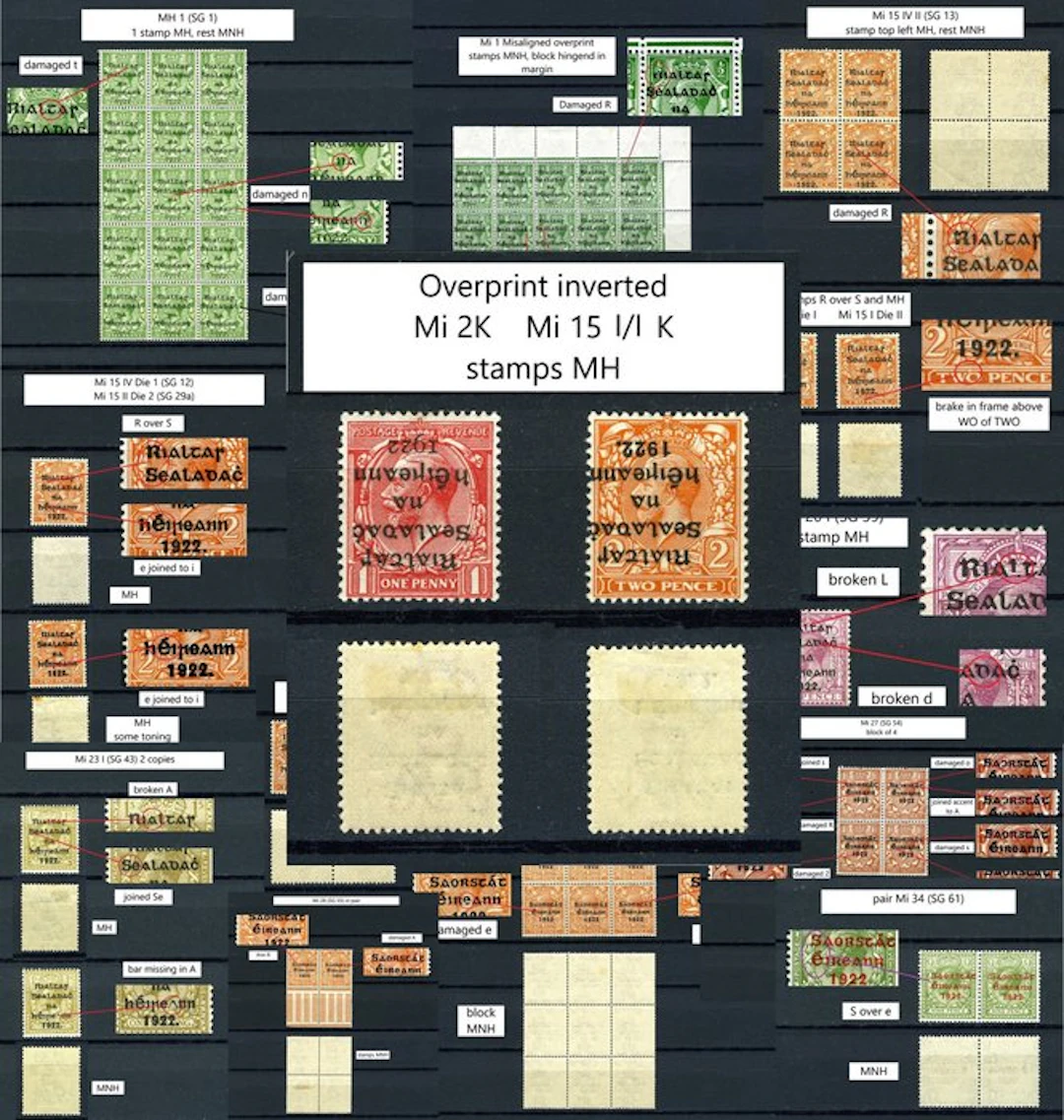 Ireland 1922 - Overprint Specials