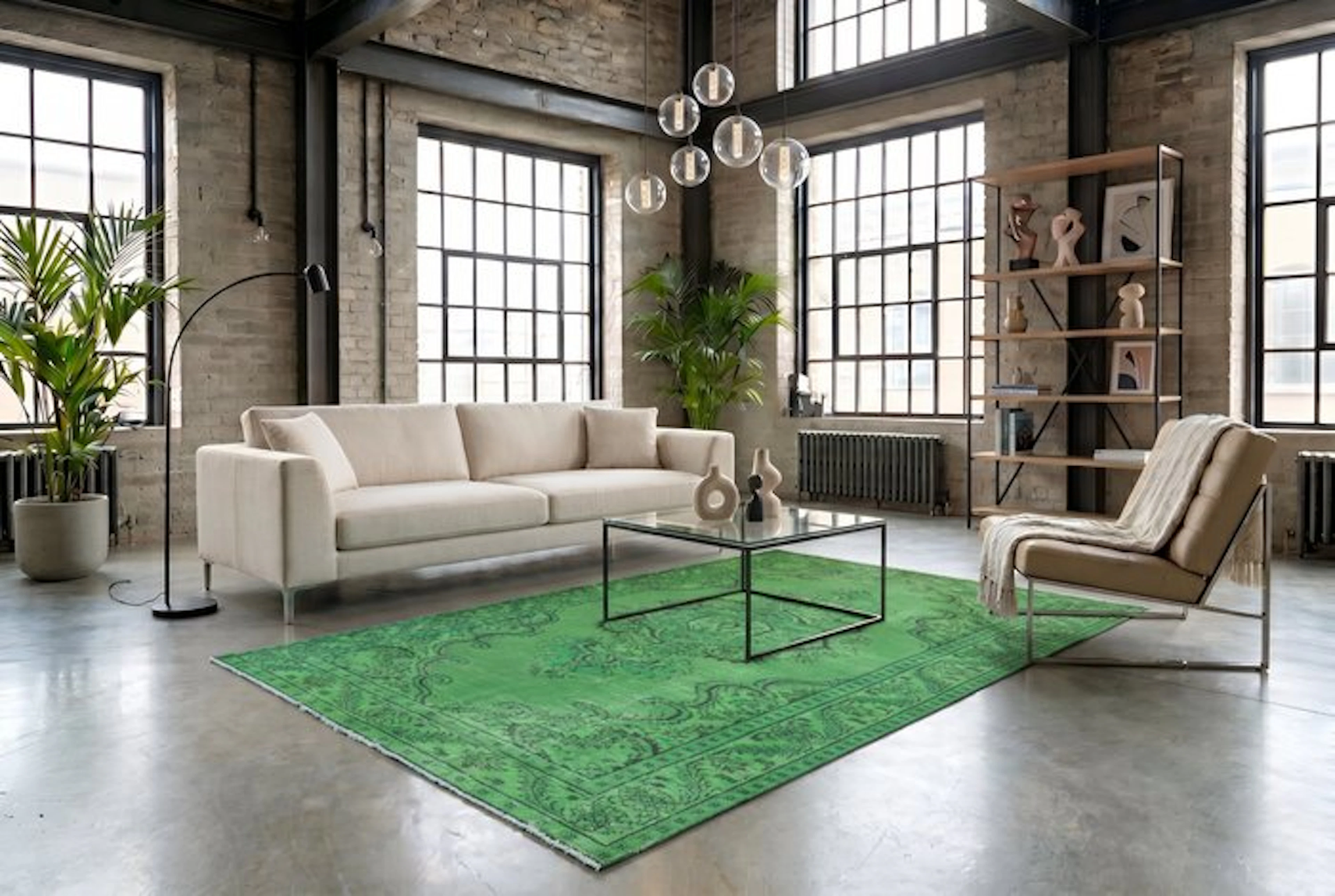 Green vintage - Rug - 260 cm - 180 cm - √ handmade √ certificate