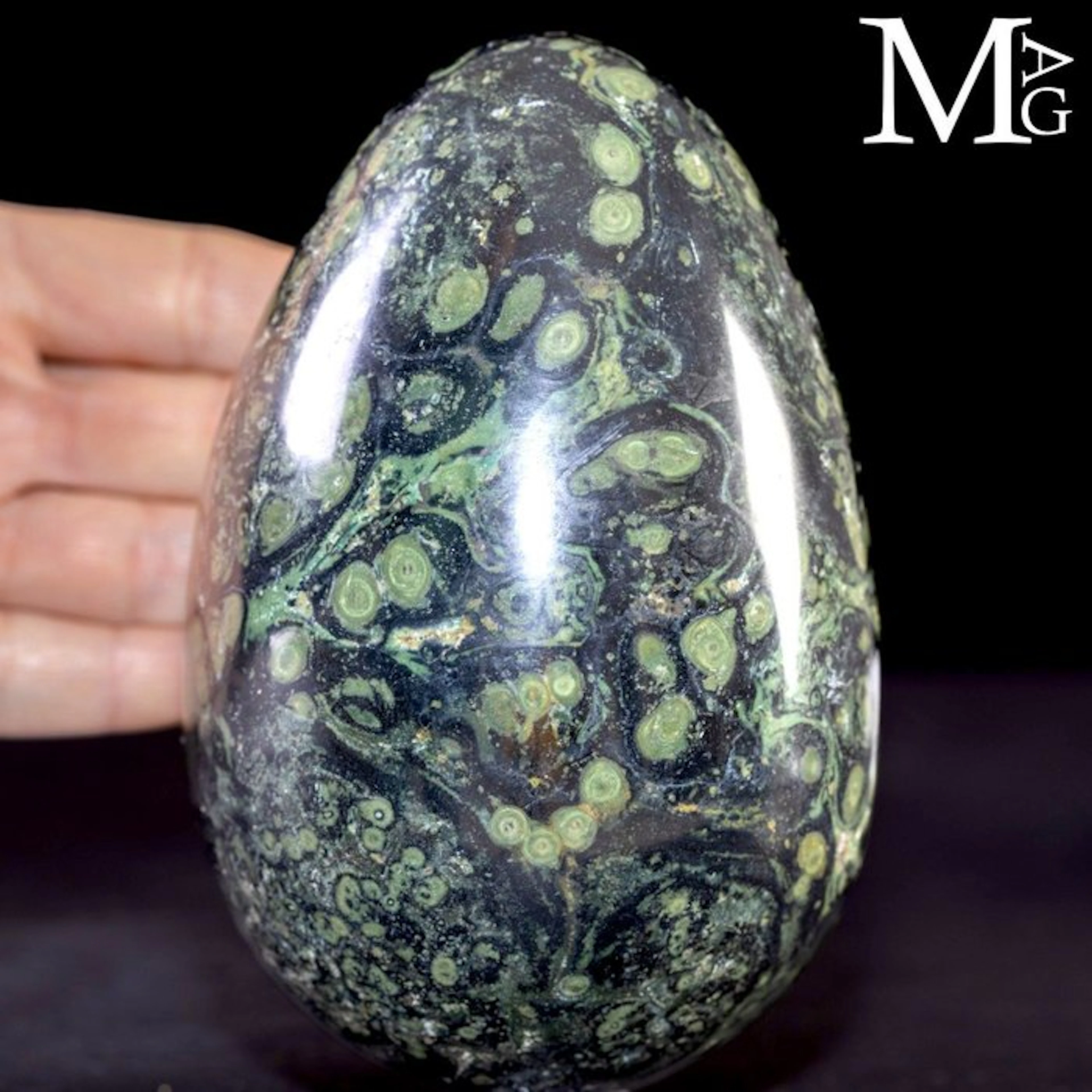 Premium Quality Kambaba Jasper Egg from Madagascar - Dark...