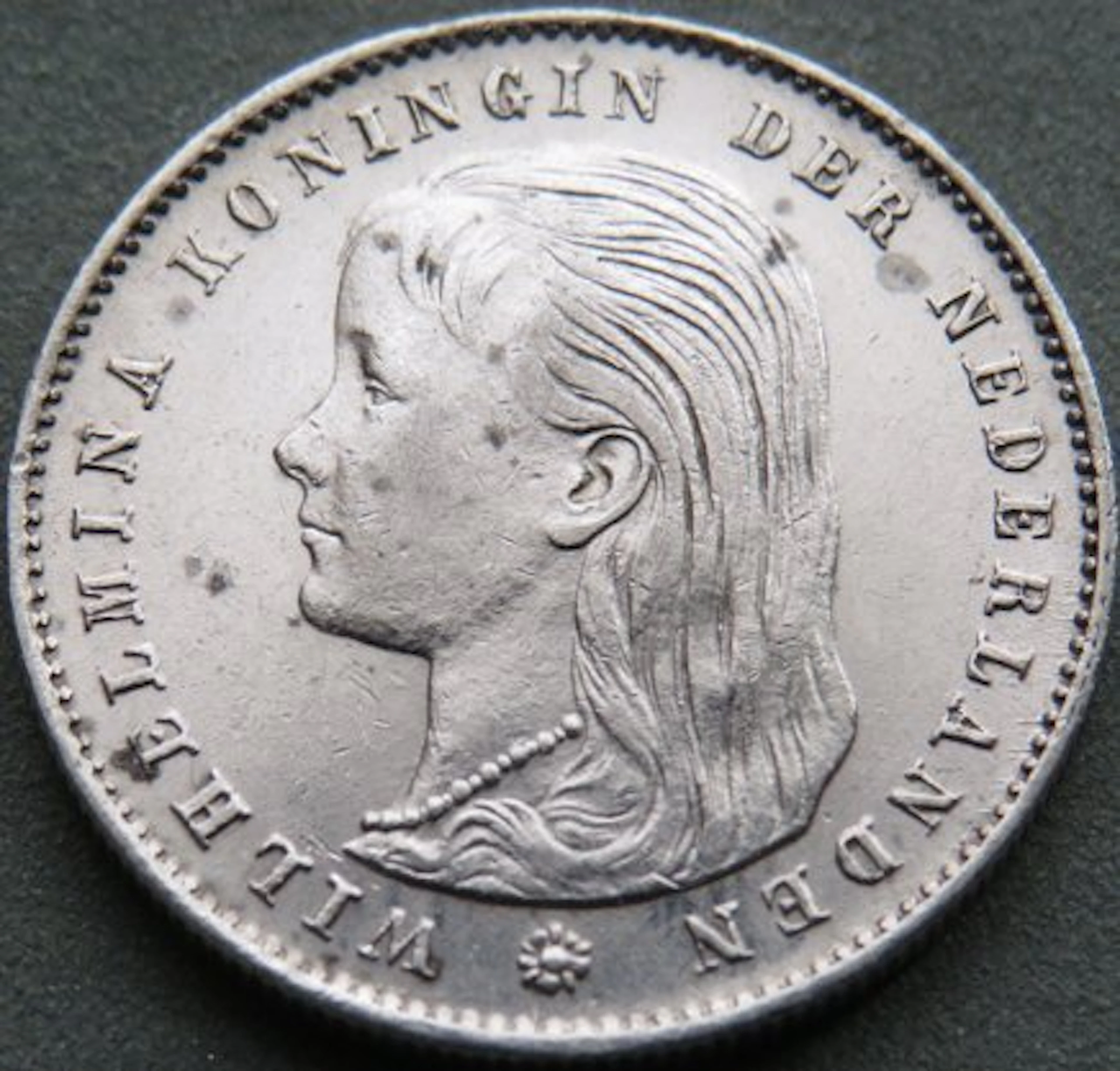 Netherlands. Wilhelmina. 25 Cent 1897 (No reserve price)