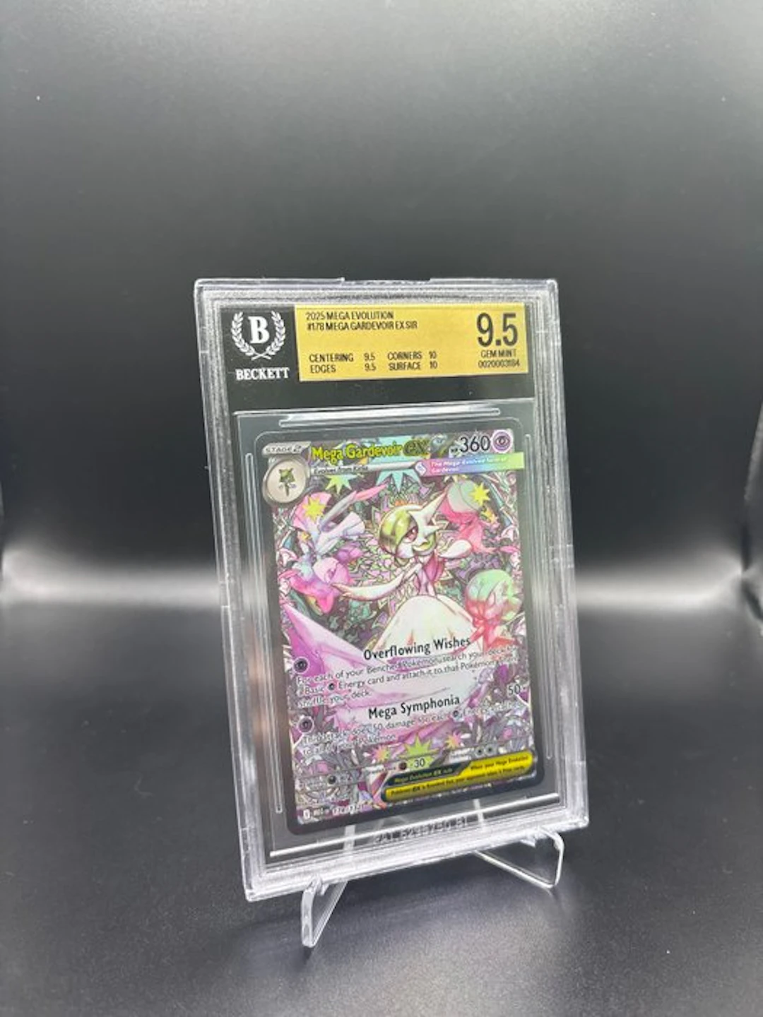 Pokémon - 1 Graded card - Gardevoir 176 Mega Evolution Full art - Beckett 9.5