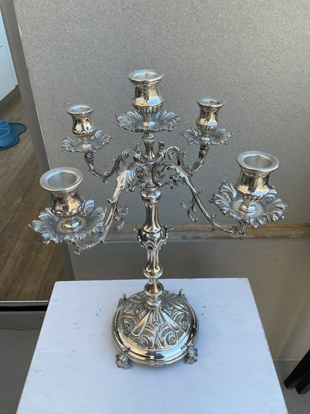Stancampiano - Candelabrum - .800 silver - Candelabrum in 800 silver
