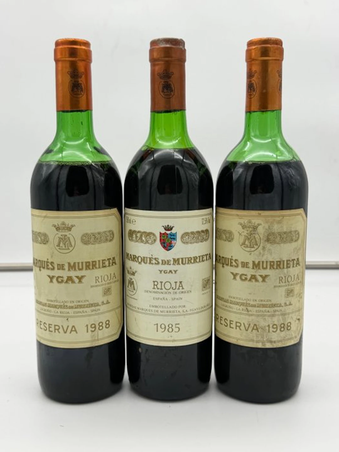 1988 (x2), 1985 Marqués de Murrieta, Ygay - Rioja Reserva - 3 Bottles (0.75L)