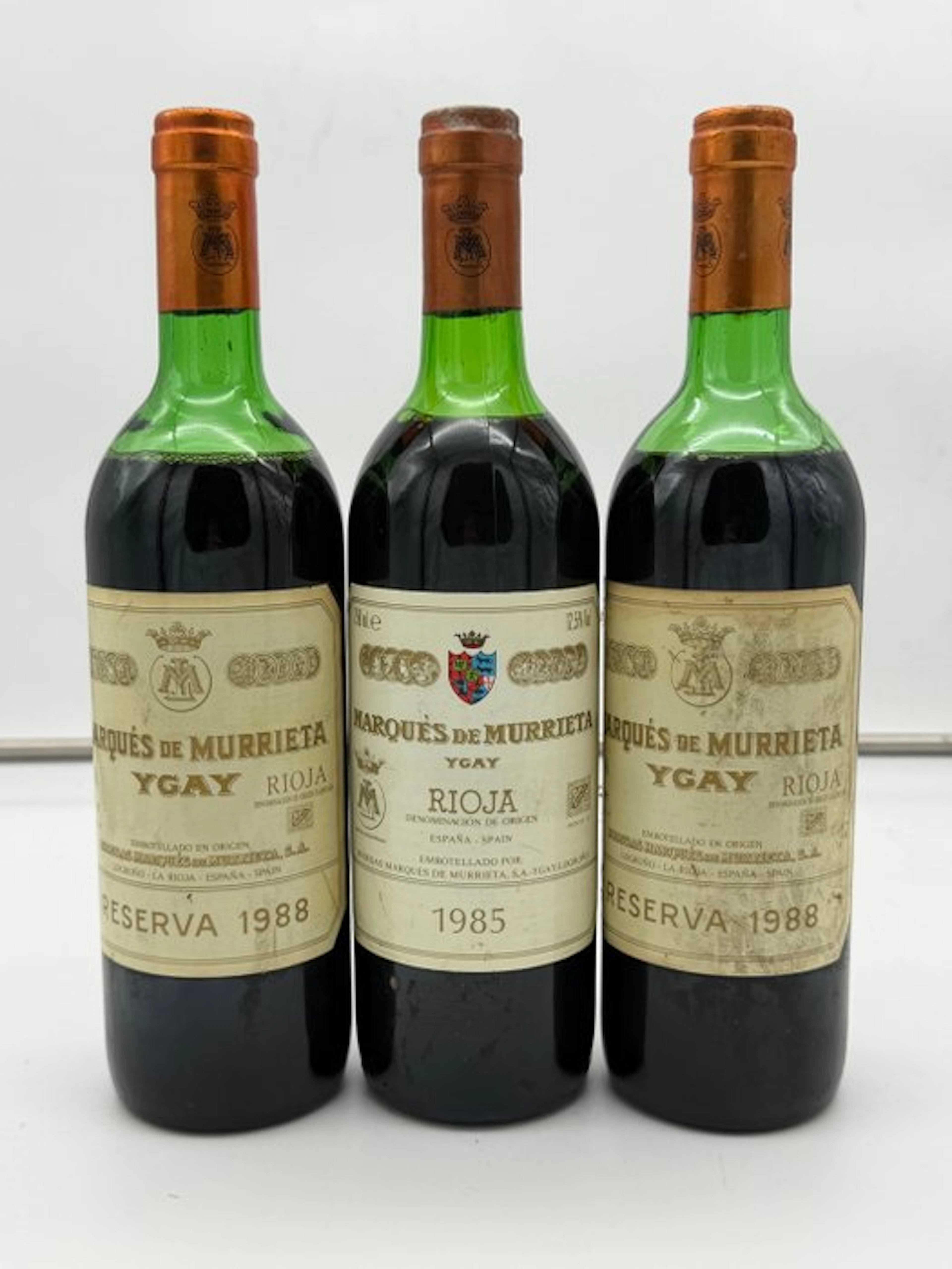 1988 (x2), 1985 Marqués de Murrieta, Ygay - Rioja Reserva - 3 Bottles (0.75L)