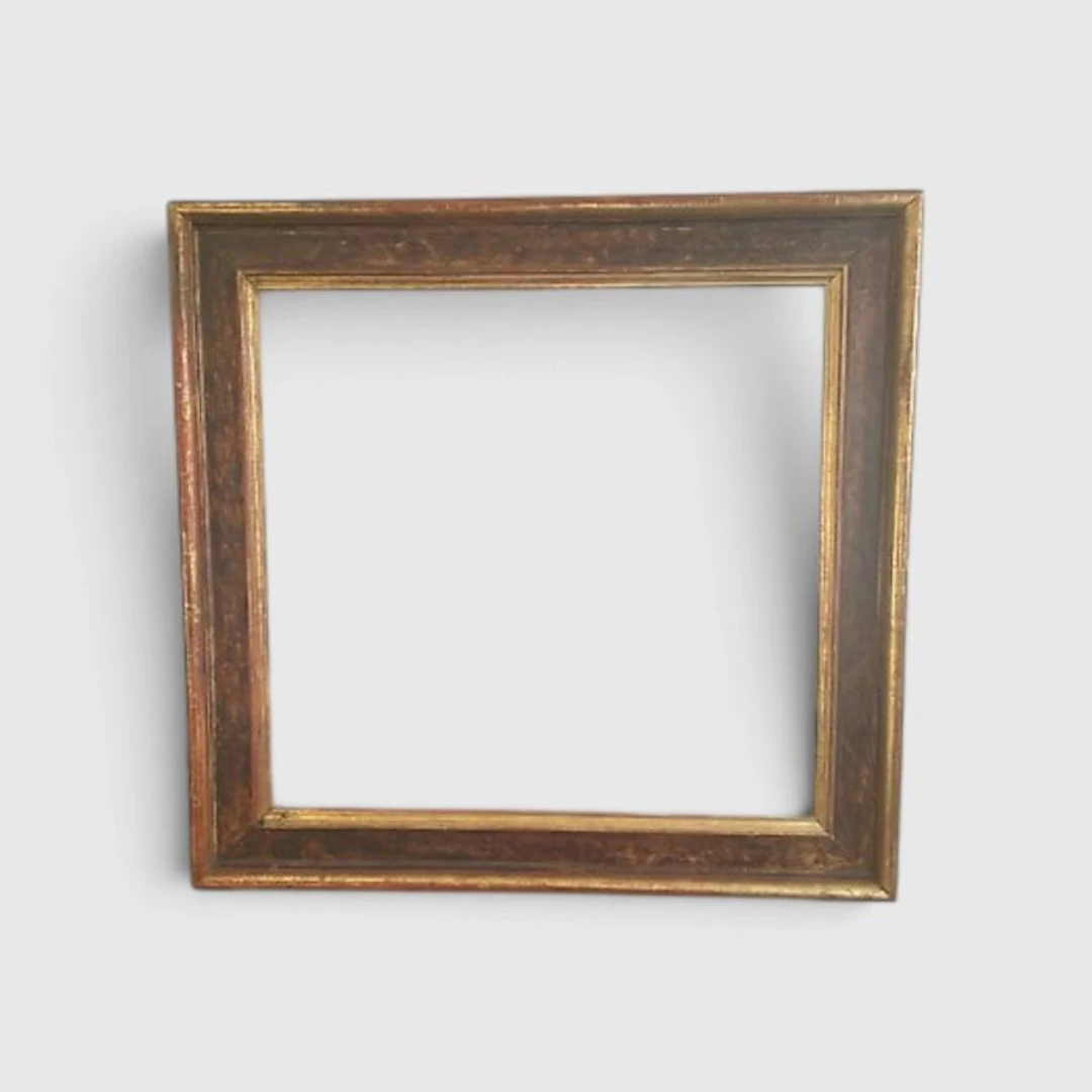 Frame - V Important Box Frame in Gilt Wood and Faux Burl Veneer - Venice