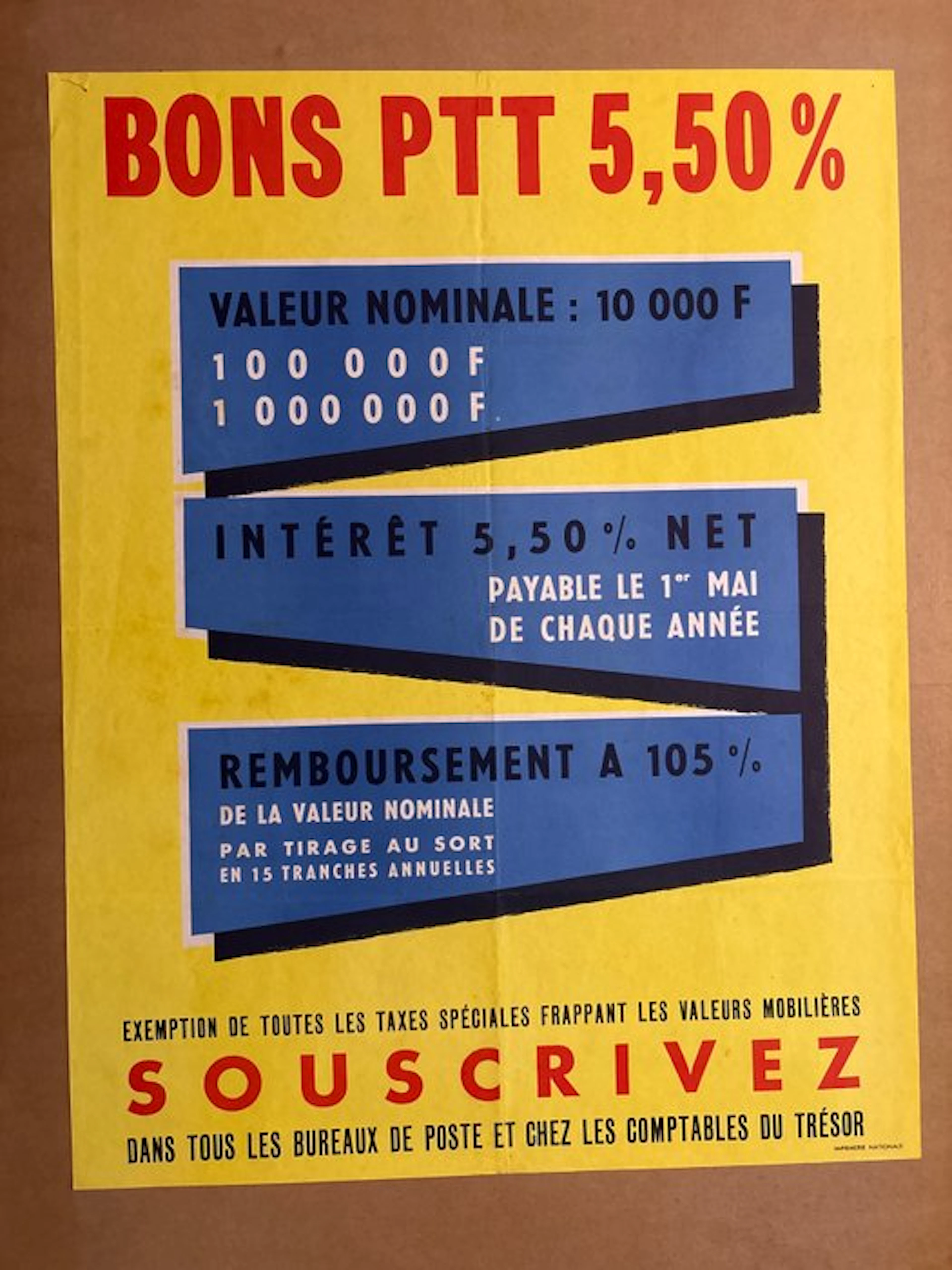 Anonymous - BONS PTT 5,50 % - 1950s