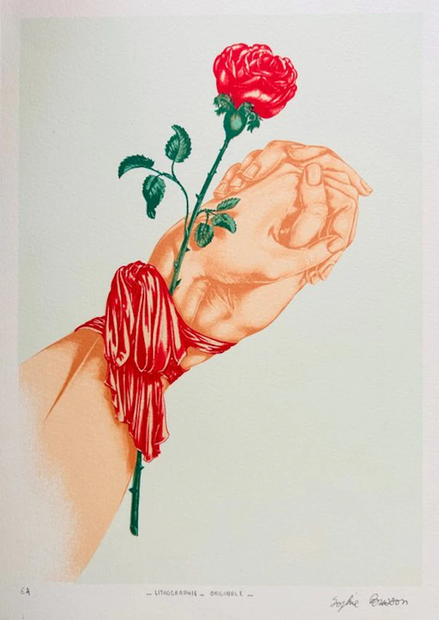 Sophie Busson (1945) - Le mariage - Lithographie originale signée