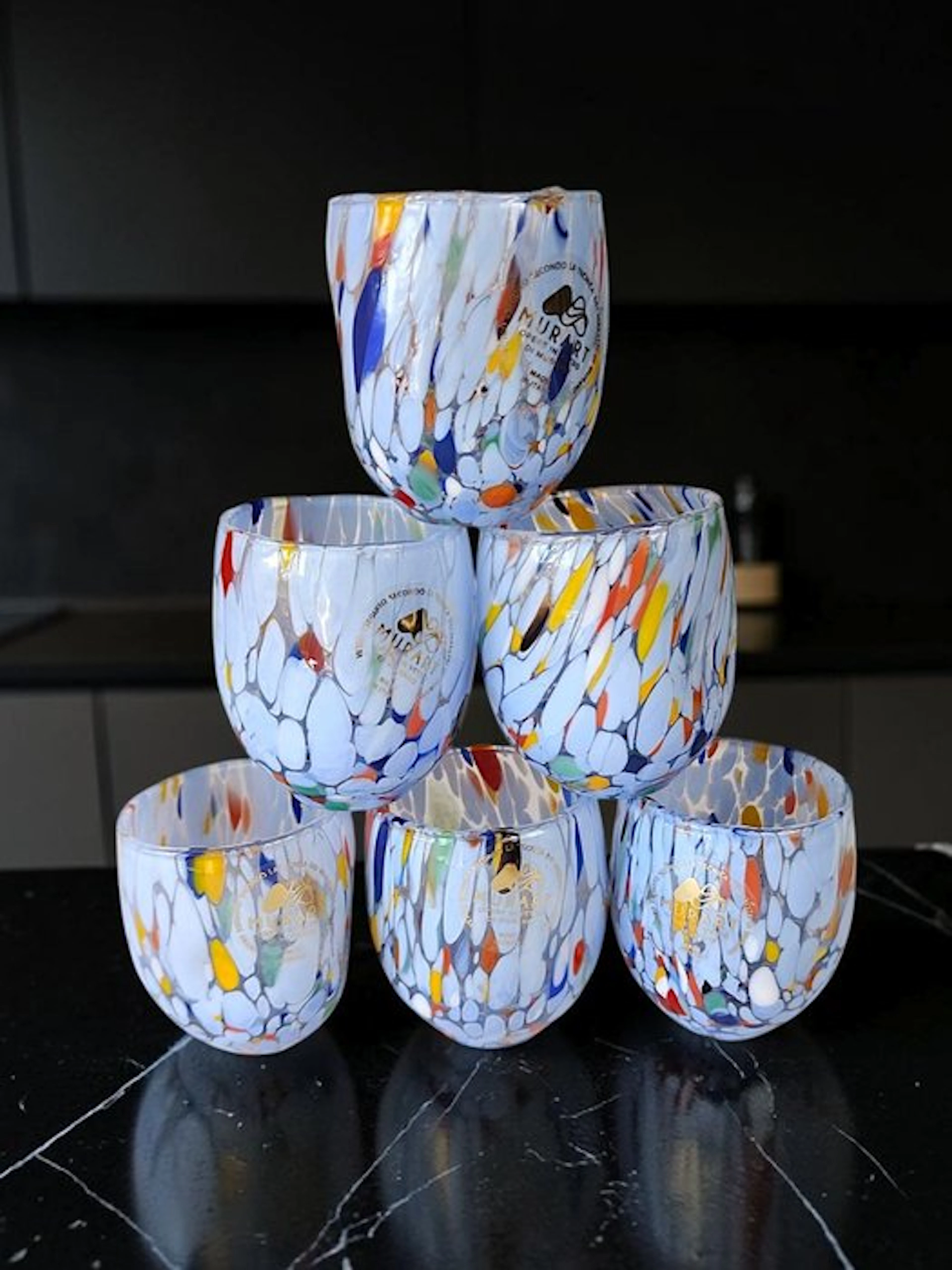 MurArt - MurArt - Drinking set (6) - Glass - Murrine Millefiori