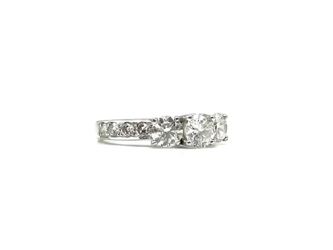 No reserve price - Ring - 18 kt. White gold - 1.50ct. tw. Diamond (Natural)