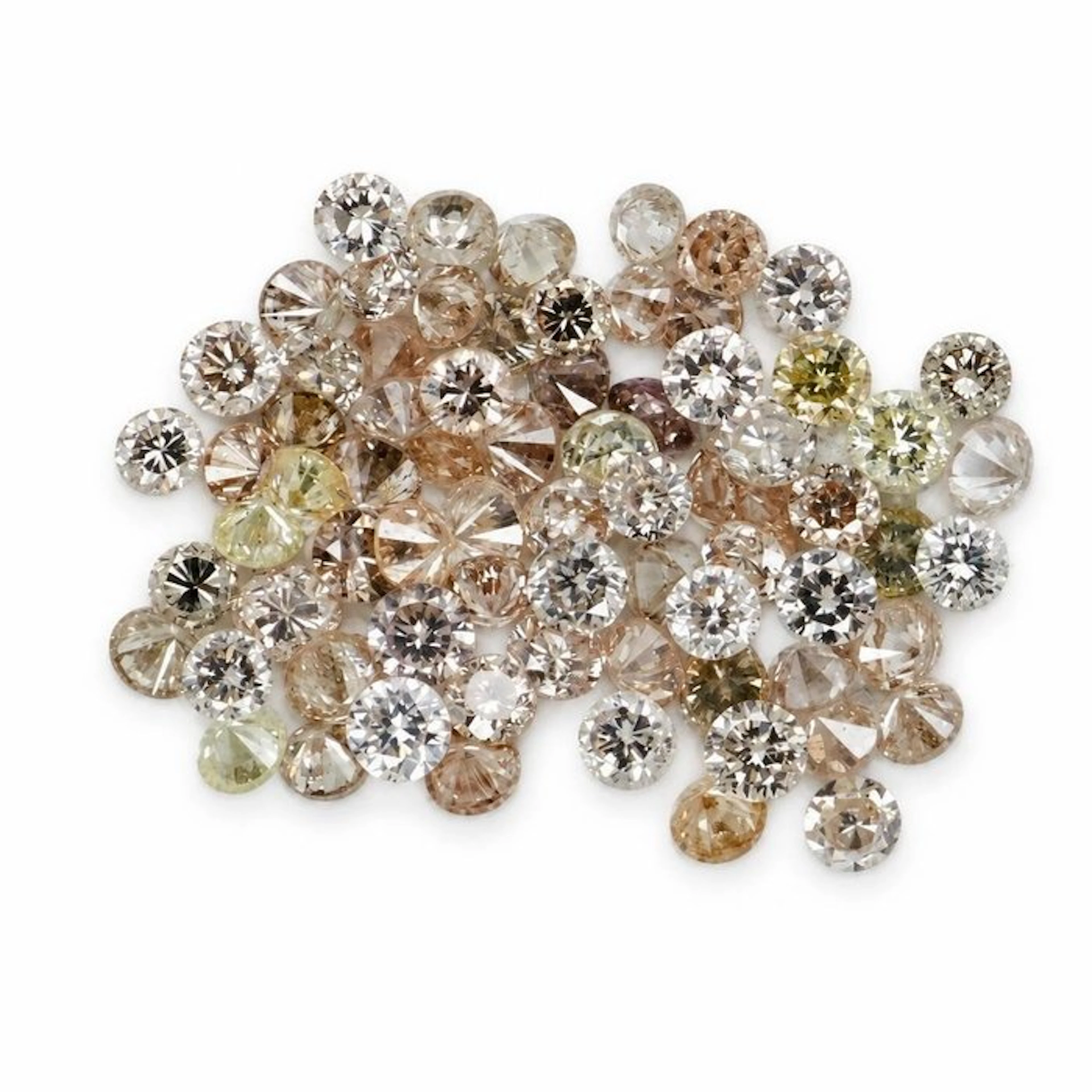 No reserve price - 73 pcs Diamond (Natural coloured)...