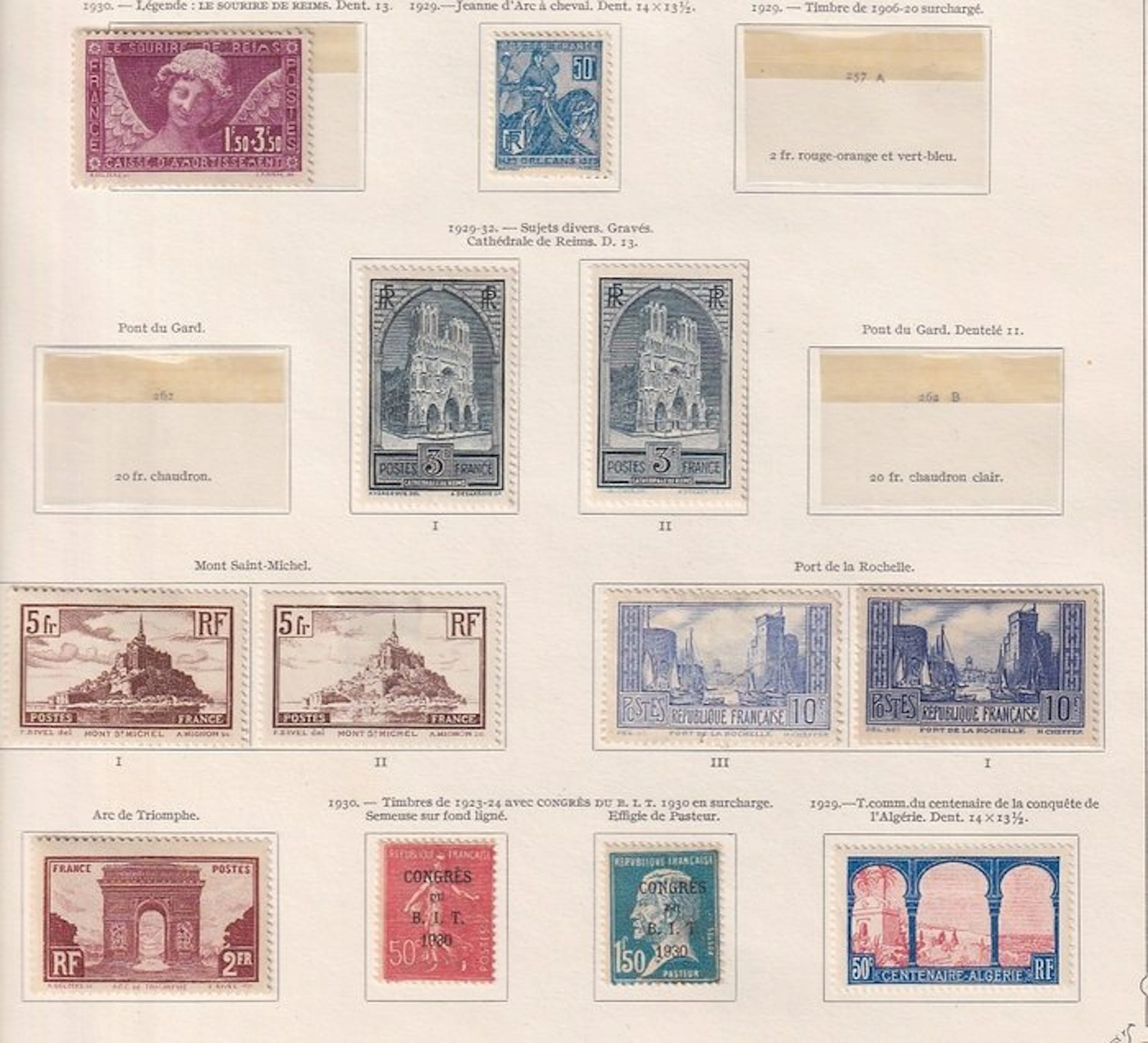 France 1930/1937 - superbe collection de timbres