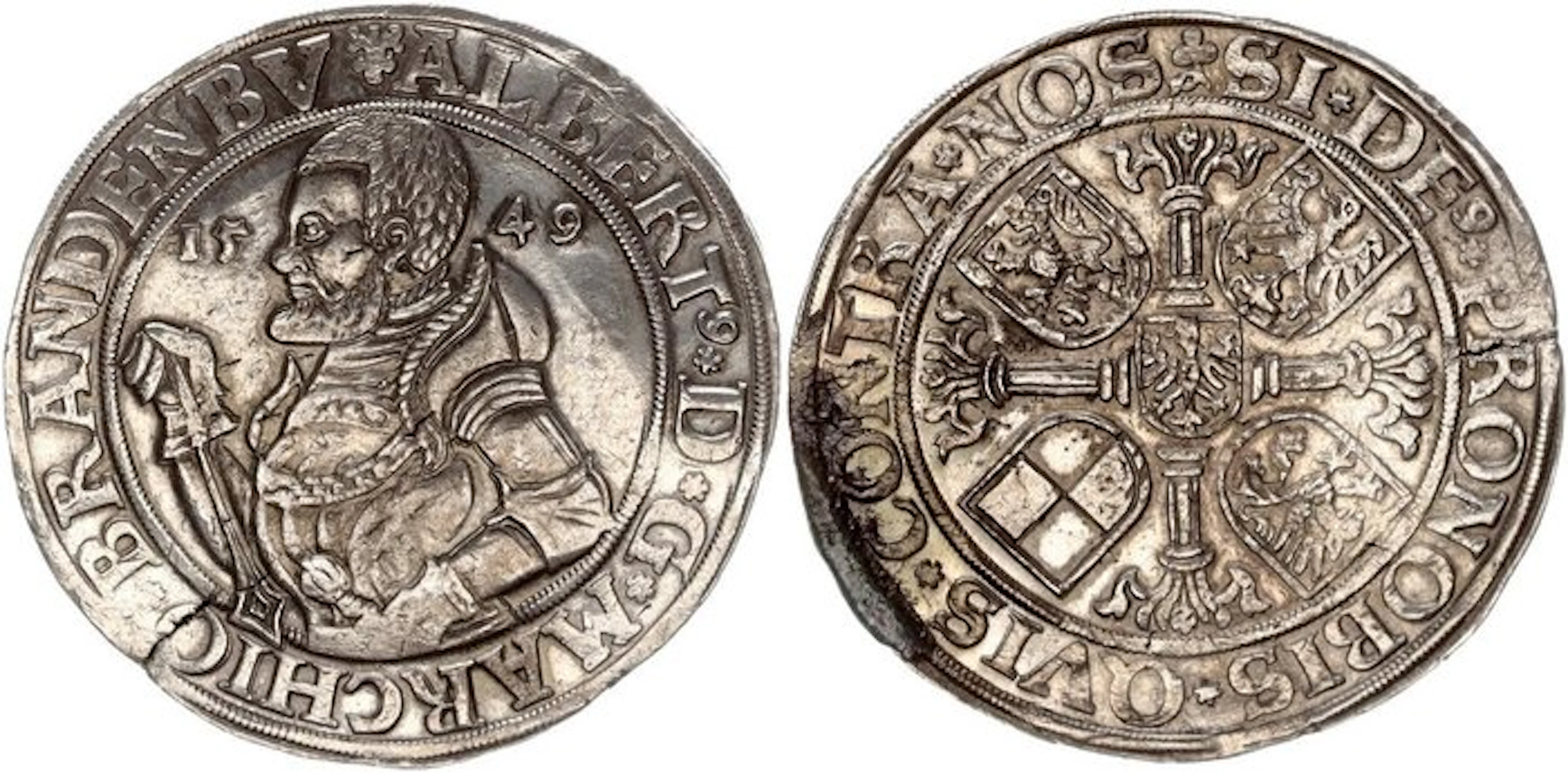 Deutschland Brandenburg-Franken. Albrecht Alcibiades. Taler 1549