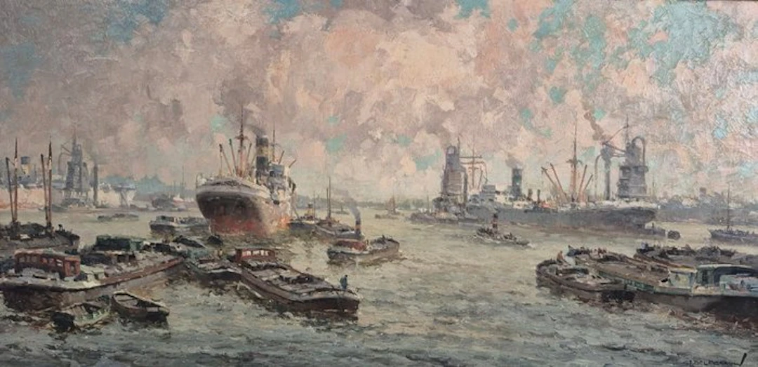 G.J Delfgaauw (1878-1947) - Maas Drukte