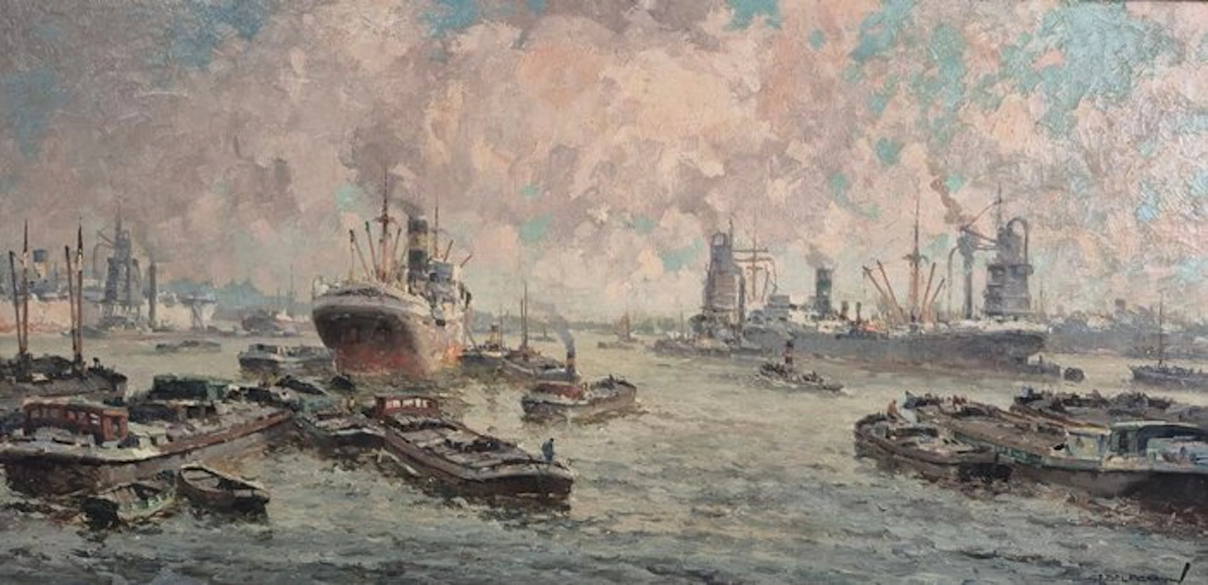 G.J Delfgaauw (1878-1947) - Maas Drukte