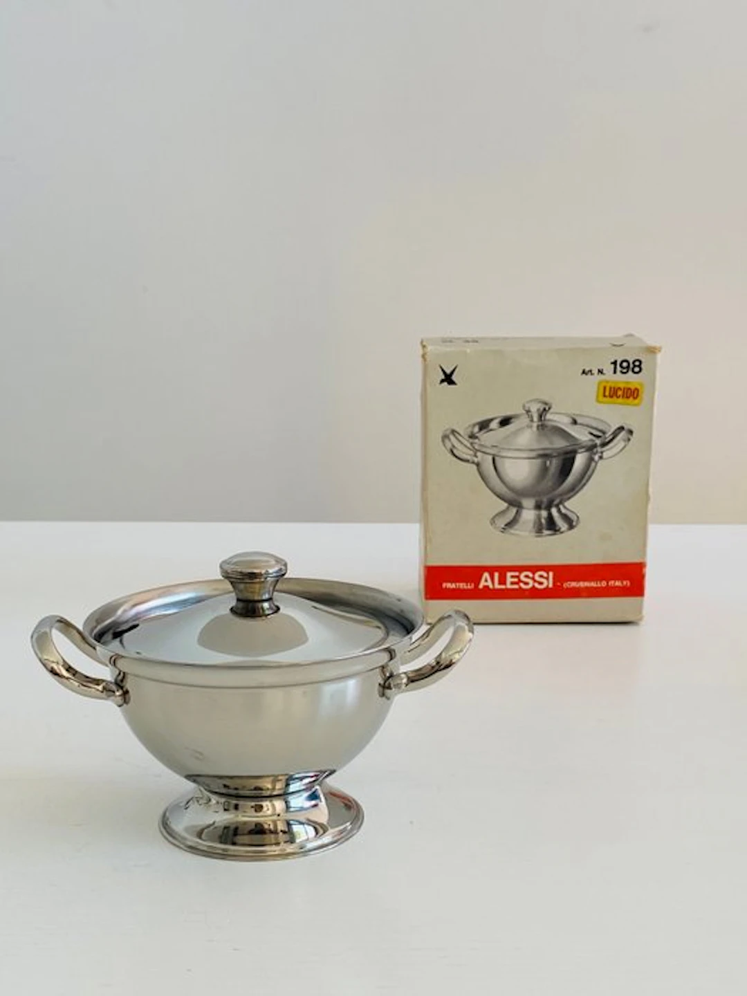 Alessi - Carlo Alessi - Tureen - Art. N. 198 - Steel - Raised sauce boat