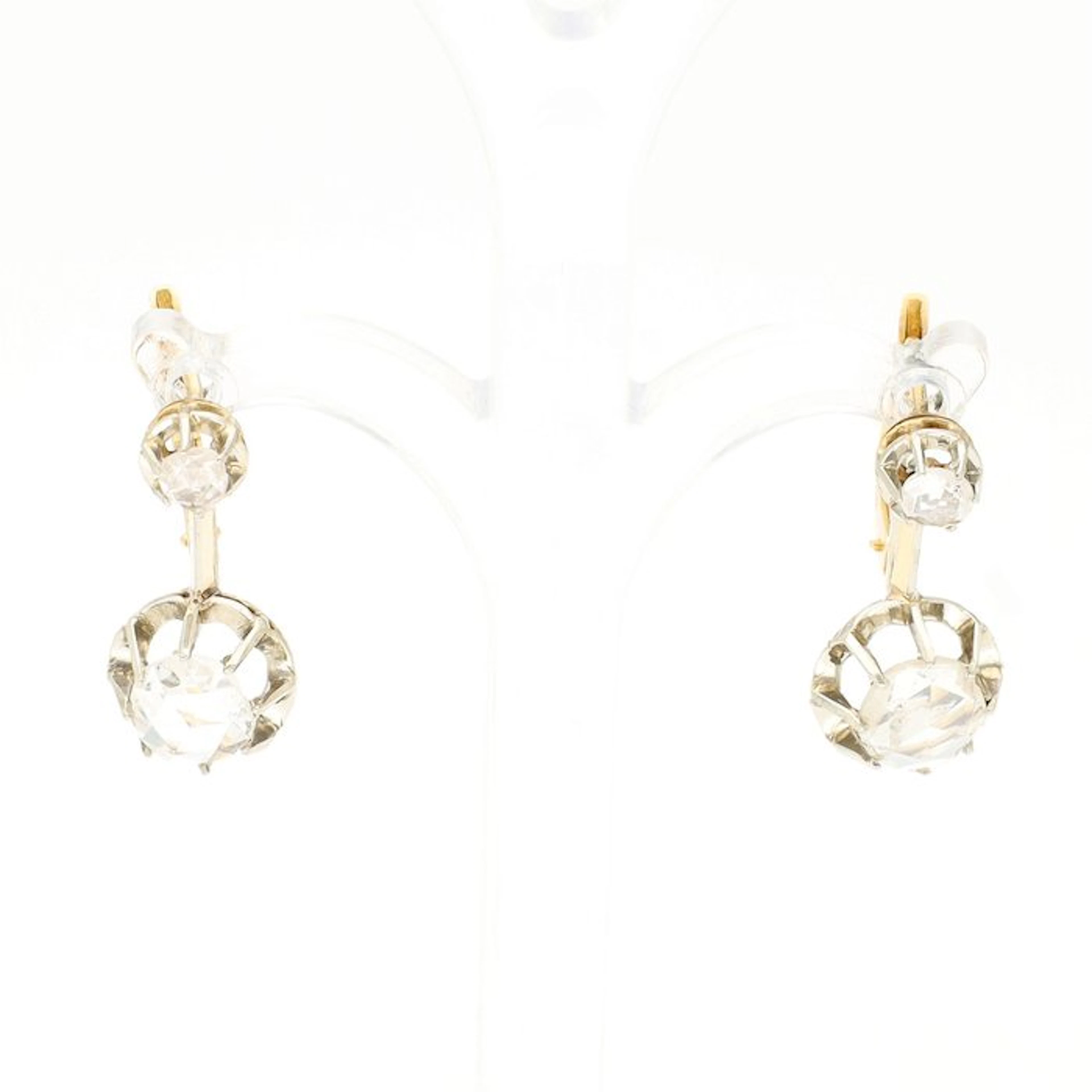 Earrings - 18 kt. Yellow gold Diamond (Natural)