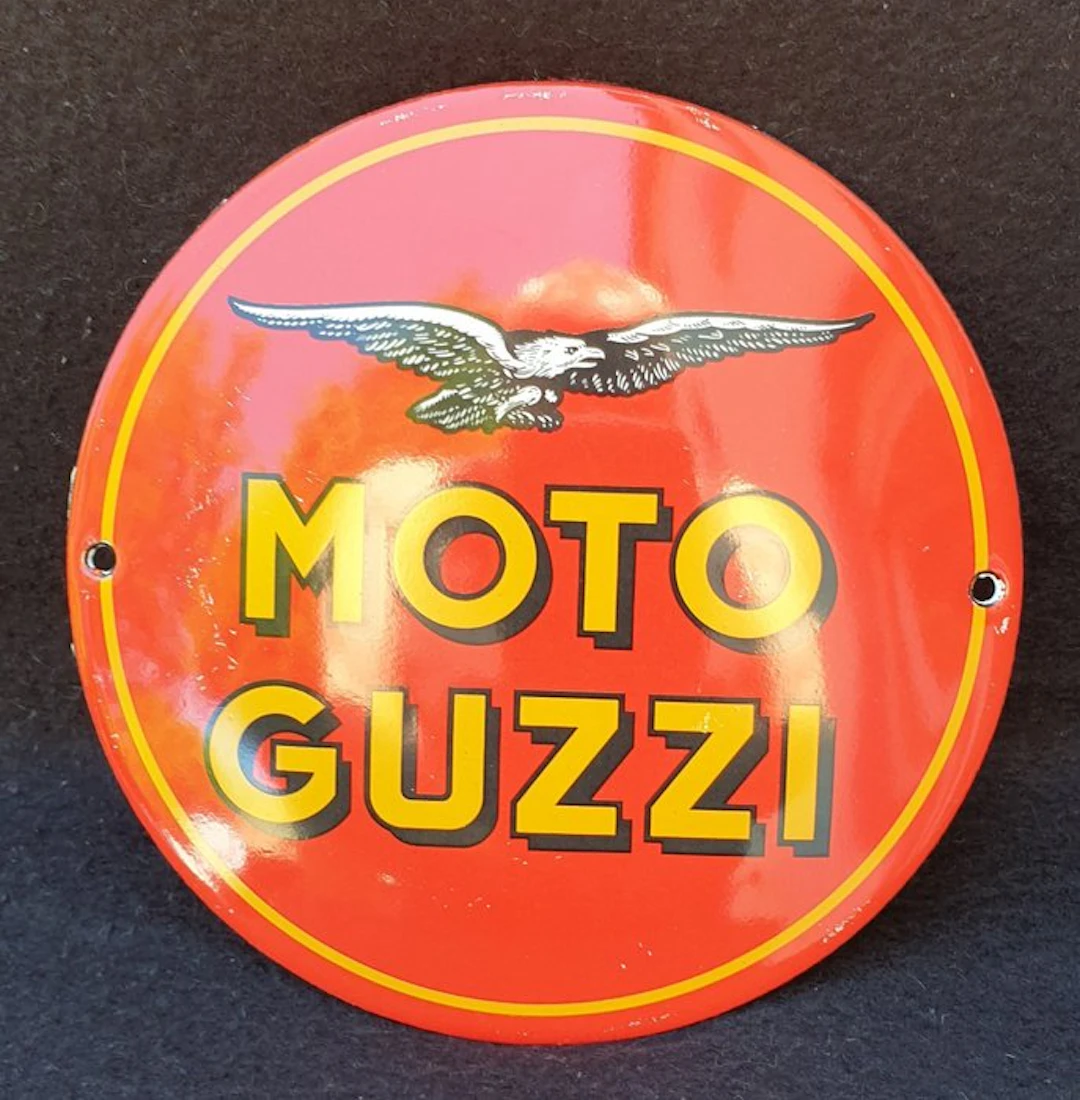 Aus Nachlass - Moto Guzzi - Emaljskylt - Emalj, Metall