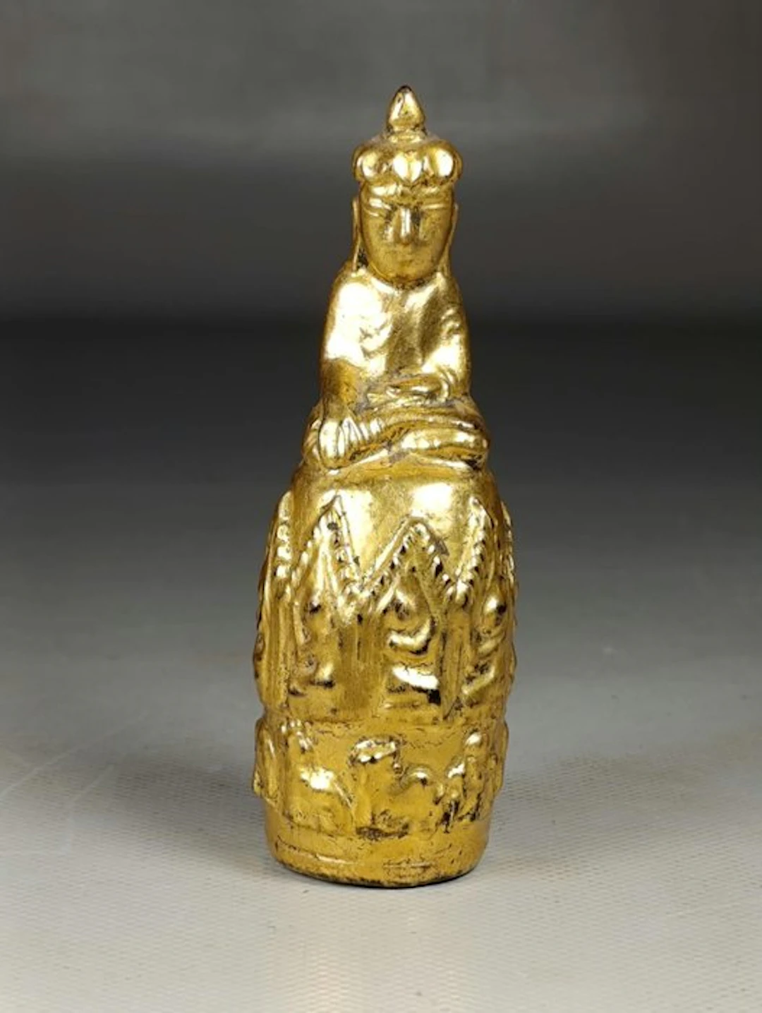 Art Asiatique / Bouddhisme] Statuette de Bouddha assis en...
