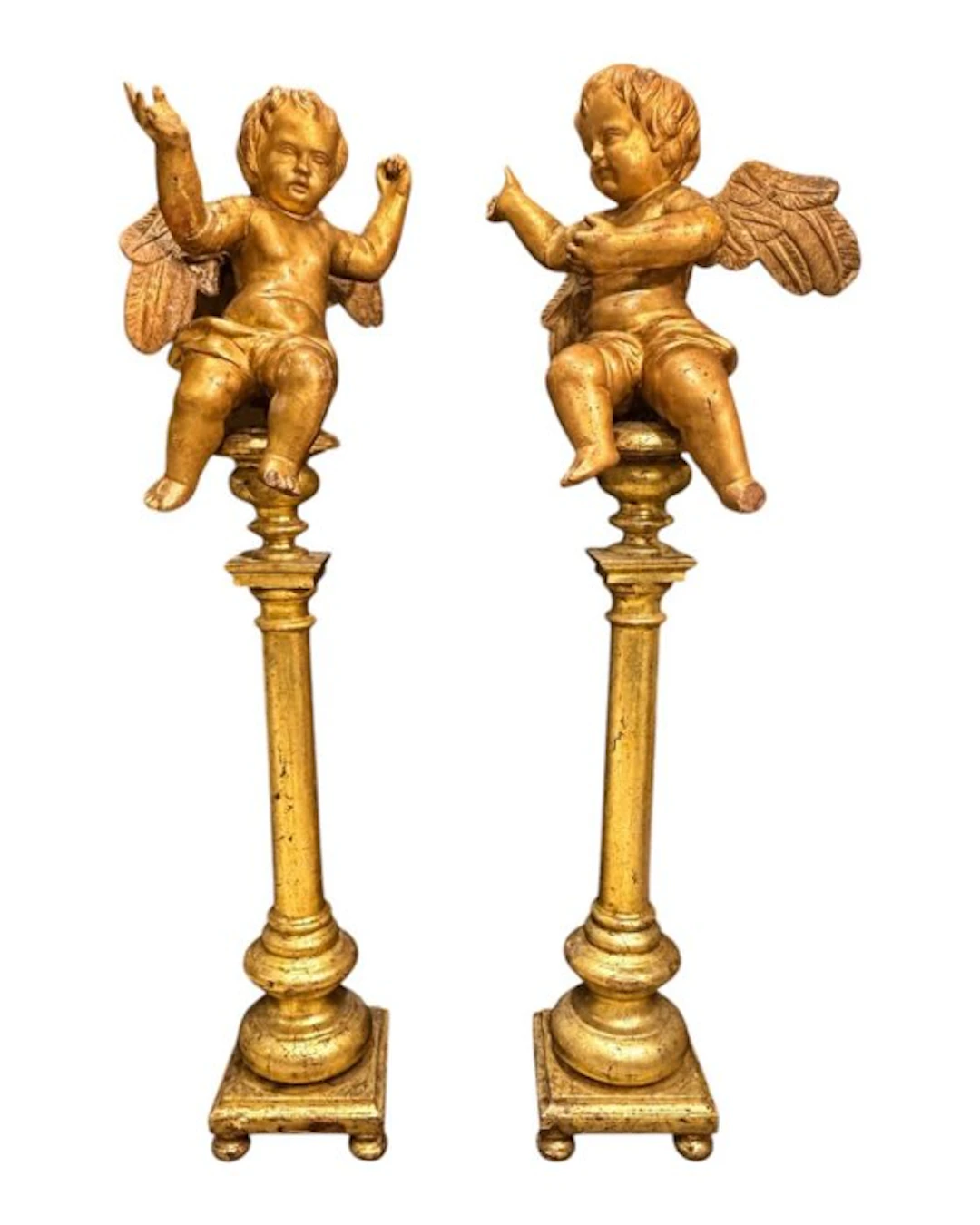 Sculpture, Antichi cherubini, circa 1800 - 115 cm - Gilt wood