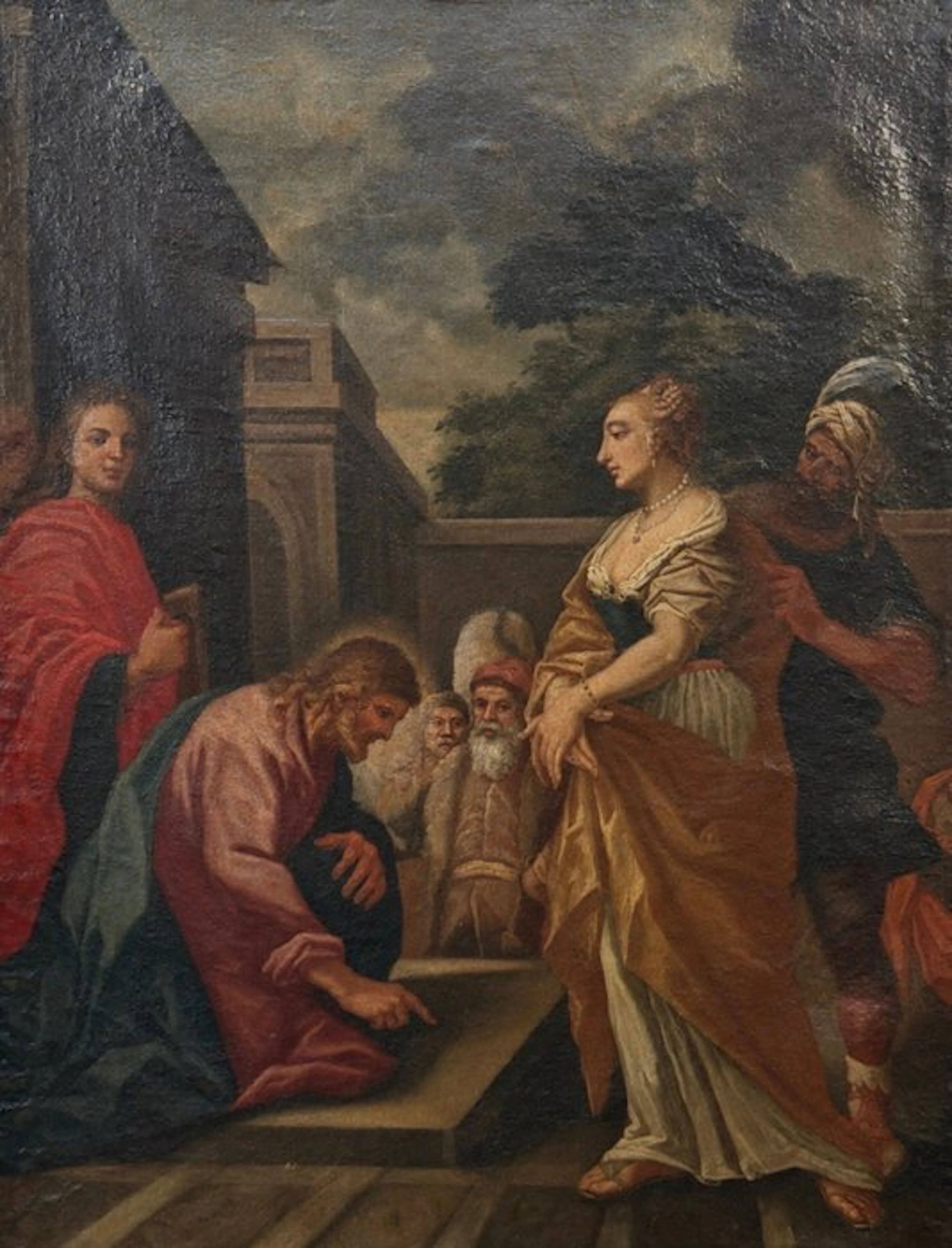 Italian school (XVIII) - Cristo e l’adultera
