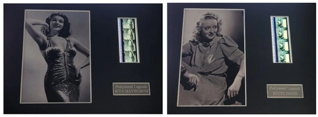 Rare Set of 2 Mounted 35mm Film Cells Hollywood Legends...