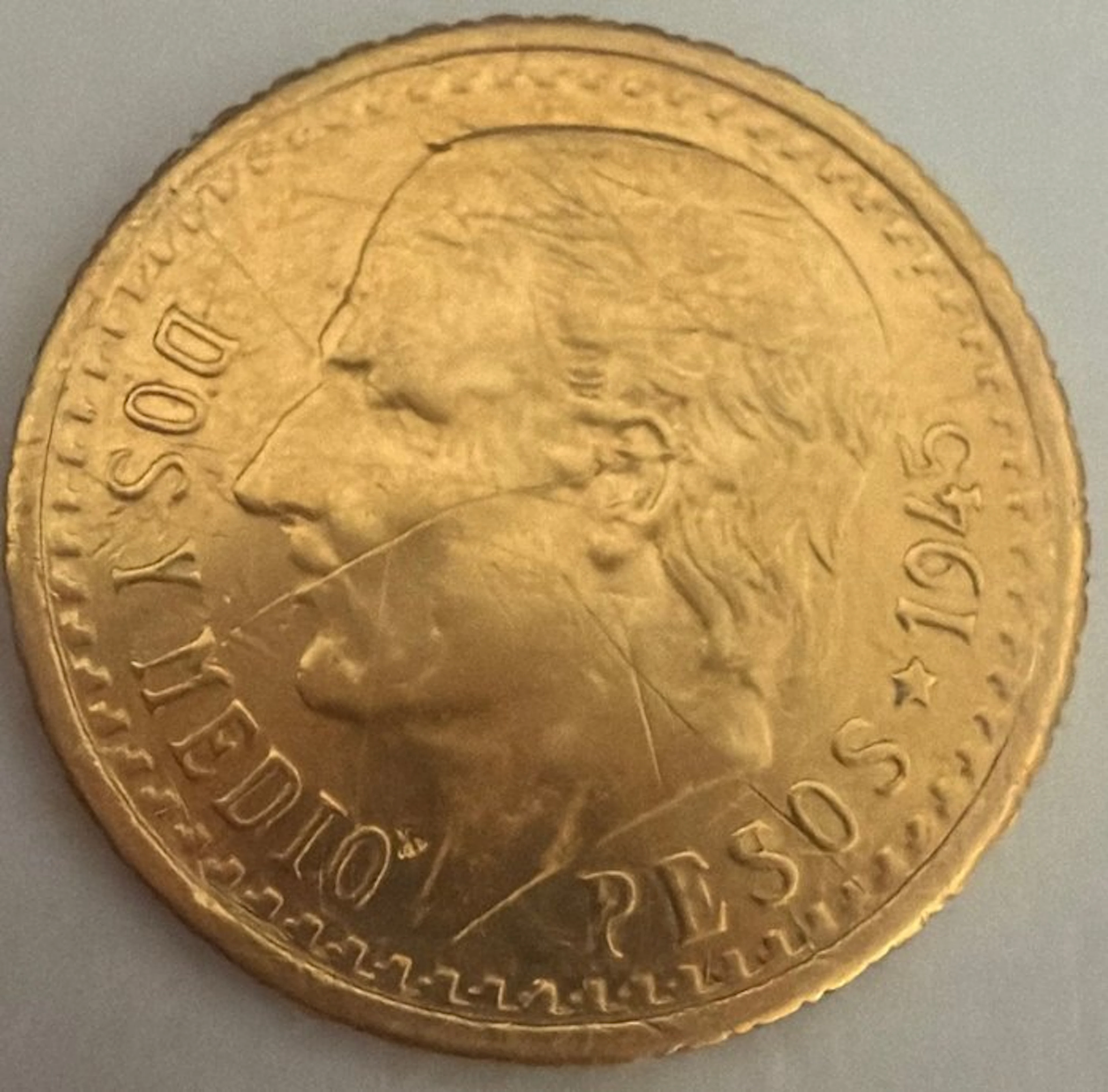 Mexico. 2 1/2 Pesos 1945