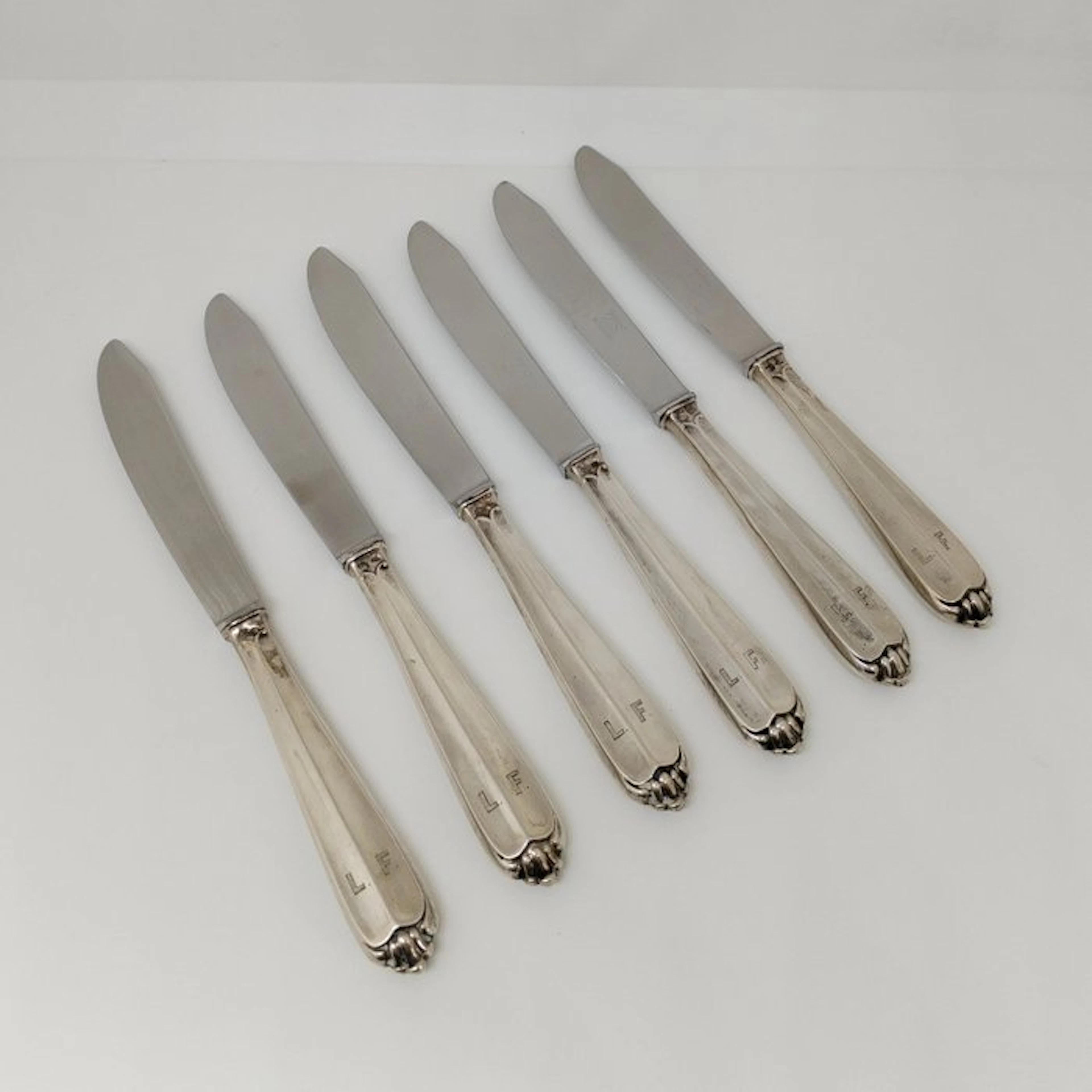 Table knife set (6) - .800 silver