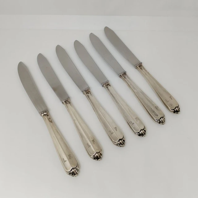 Table knife set (6) - .800 silver
