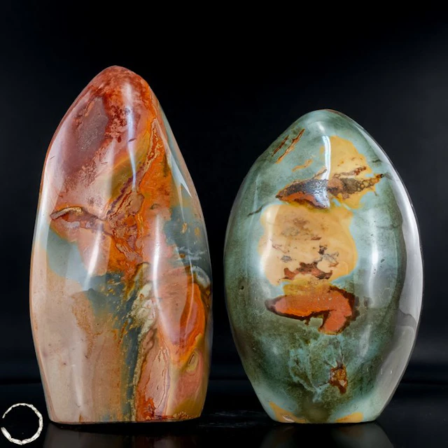 Polychrome Jasper Set – Warm earthy tones in natural...