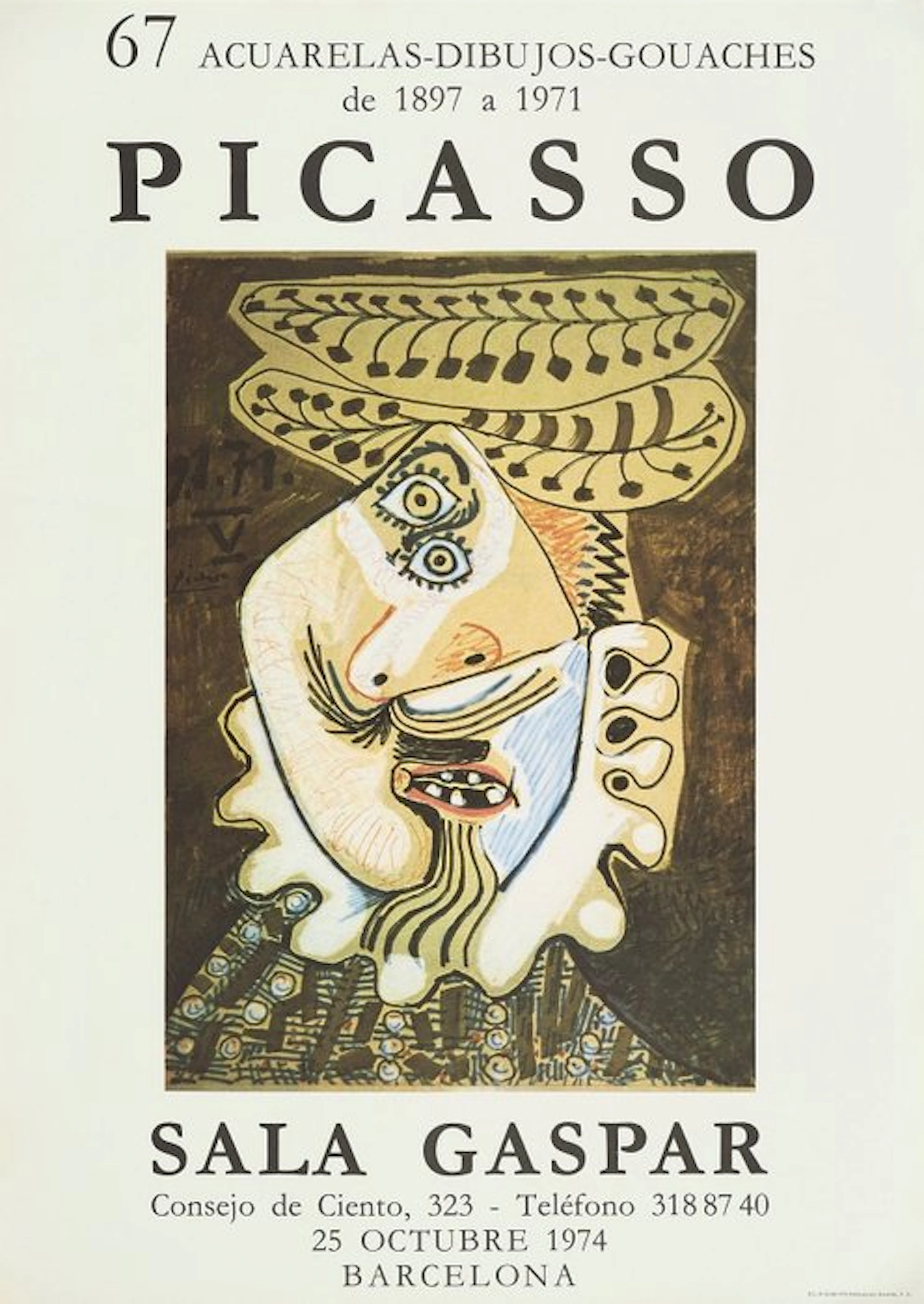 Pablo Picasso (after) - 67 acuarelas-dibujos-guaches - 1974