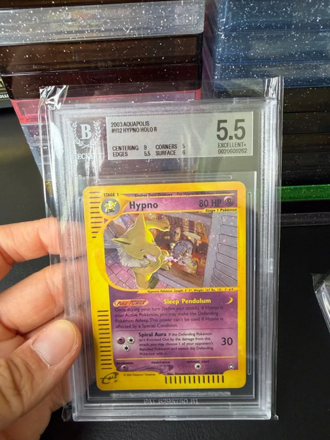 Pokémon - 1 Graded card - Hypno 112 Foil - Beckett 5.5 - WOTC - Aquapolis