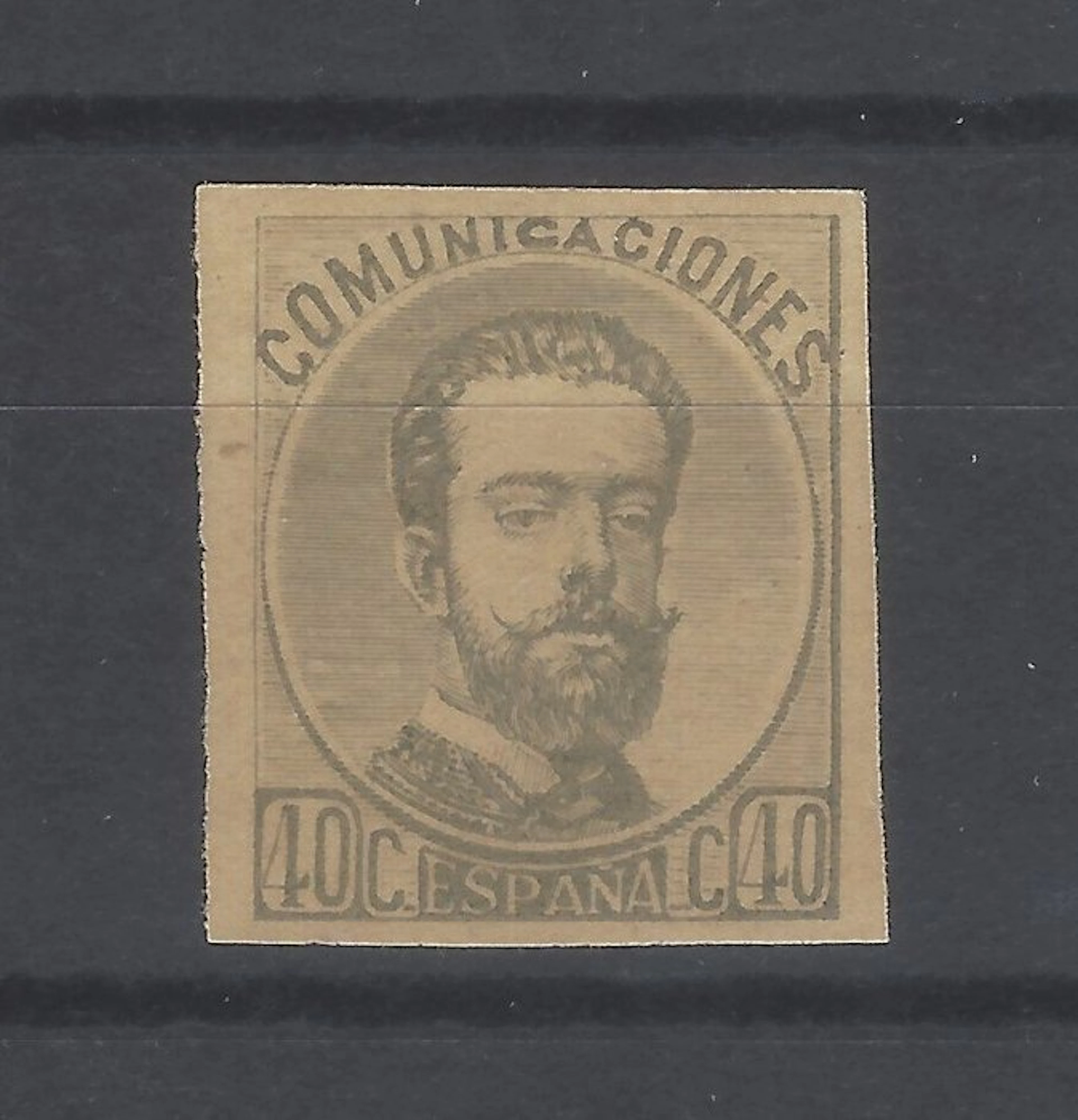 Spain 1872 - Amadeo - color error - without denting - Edifil nº 125
