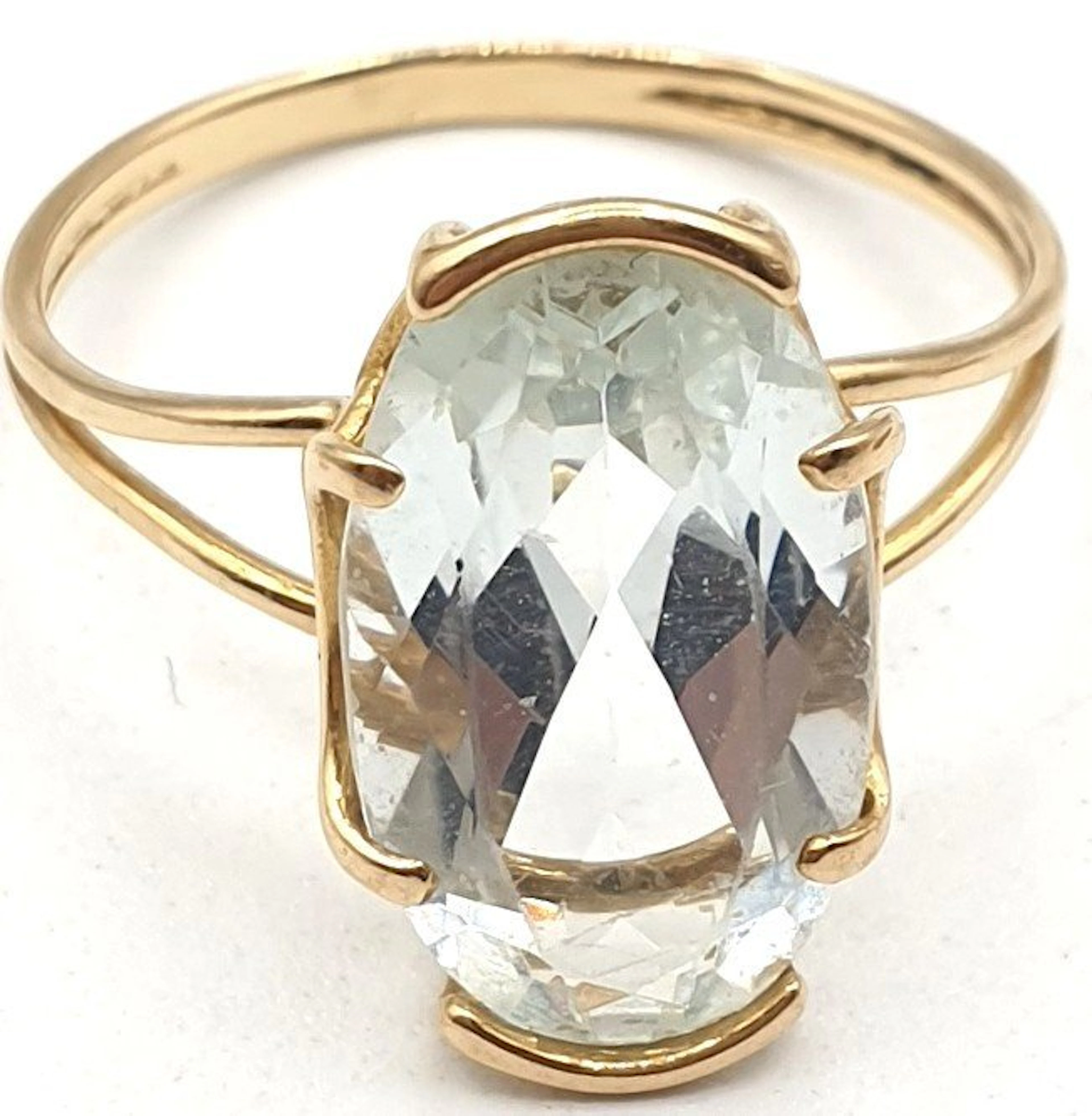 Ring - 18 kt. Yellow gold - 5.00ct. tw. Aquamarine