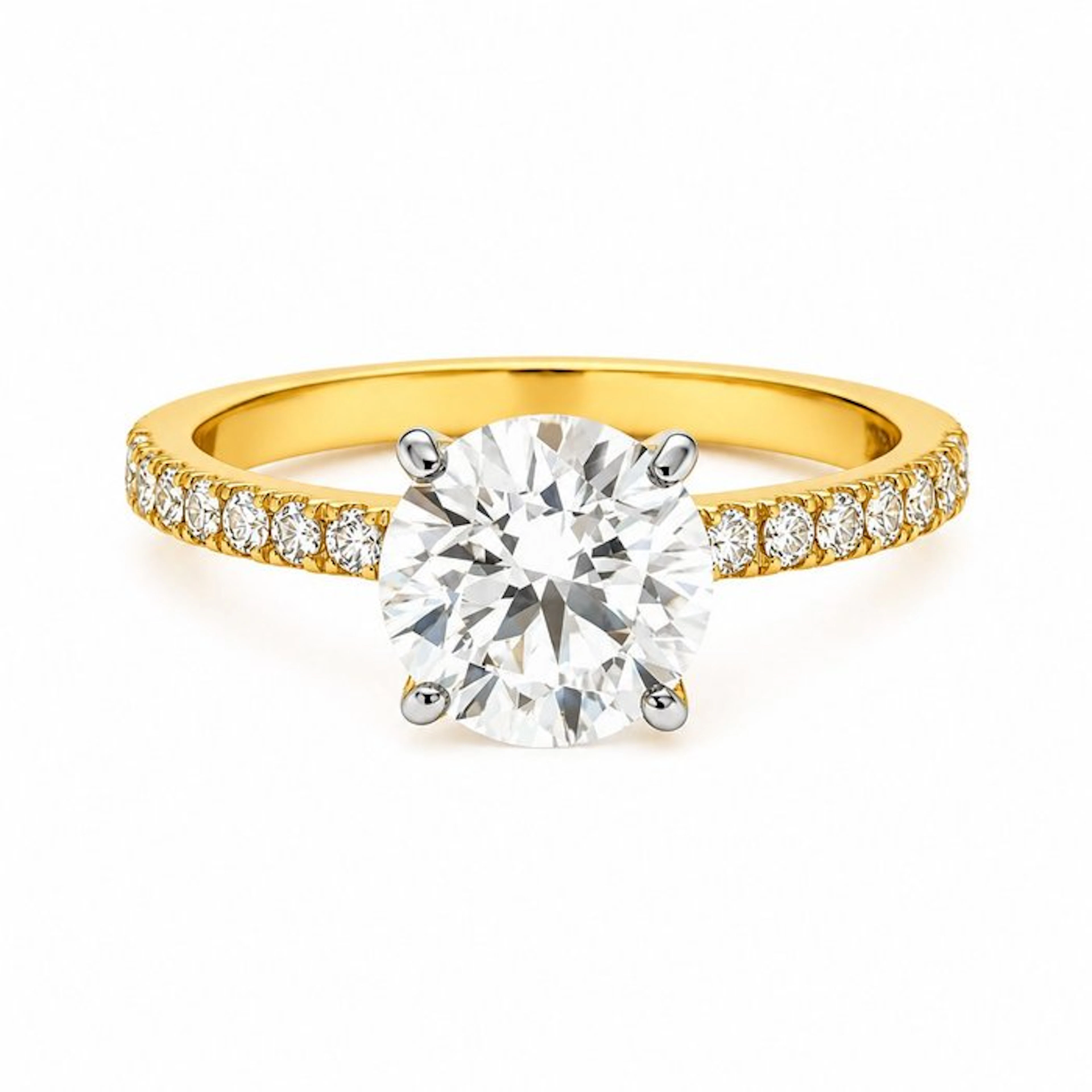 Ring - 14 kt. Yellow gold - 2.25ct. tw. Diamond (Lab-grown) - Diamond