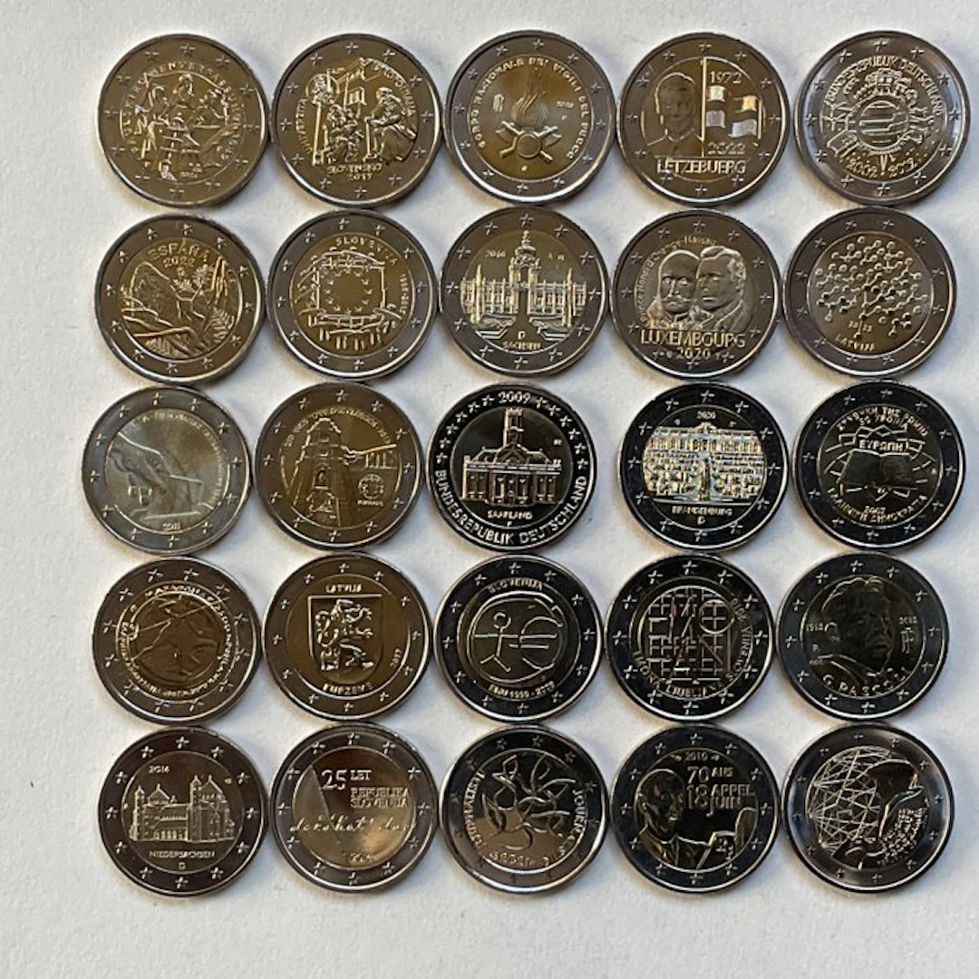 Europe. 2 Euro Various Years (25 munten) (No reserve price)