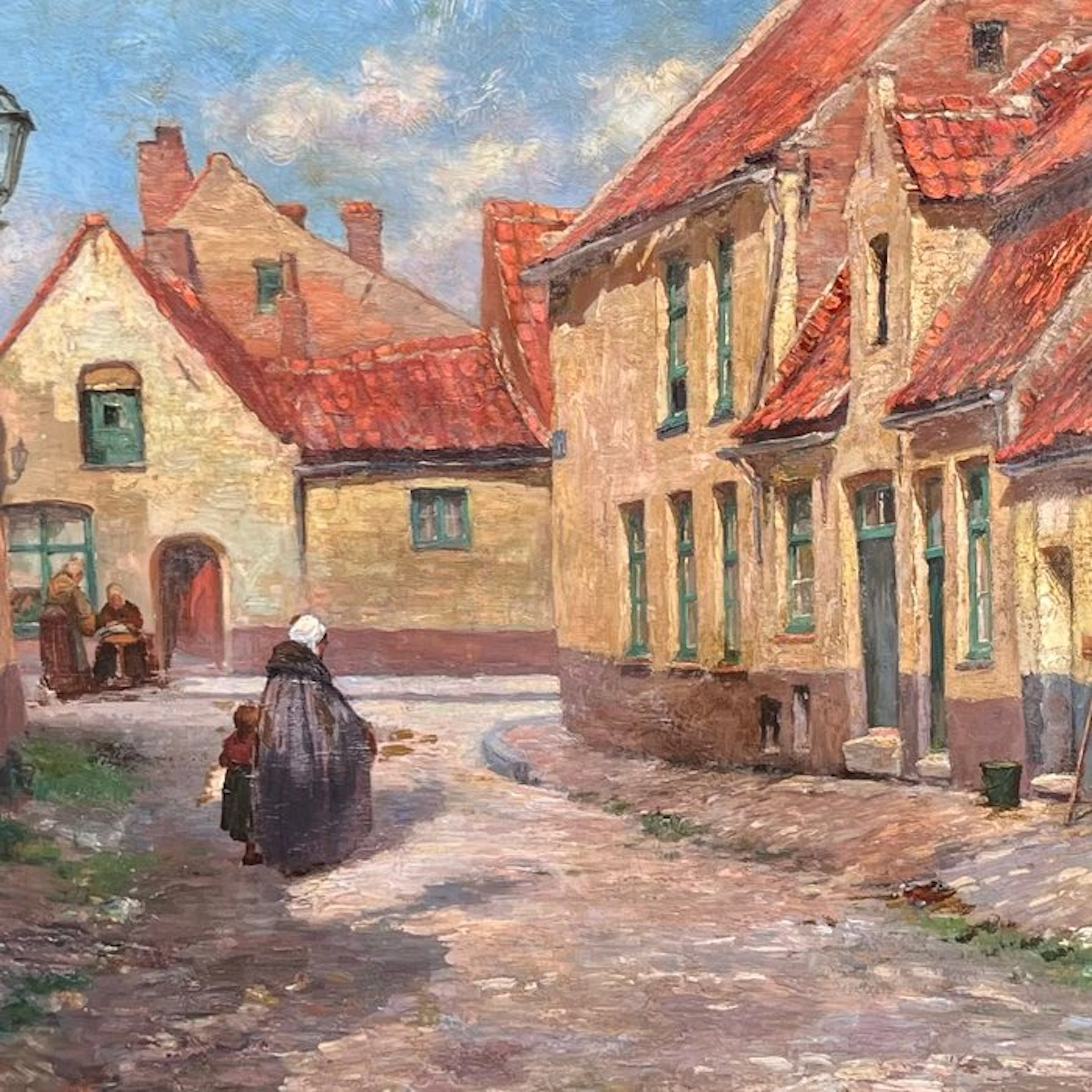 César Geerinck (1862-1919) - Rue d’un béguinage flamand...