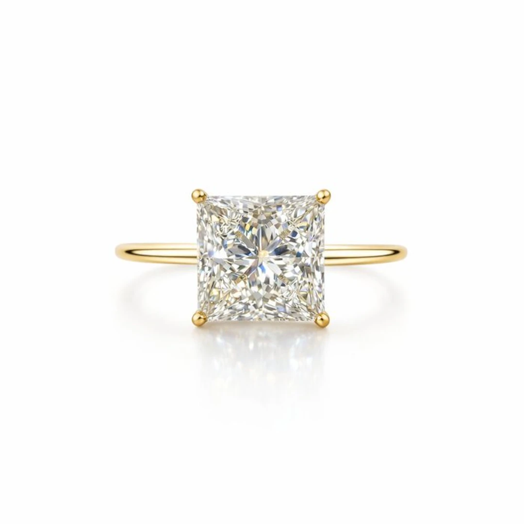 No reserve price - Ring - 14 kt. Yellow gold - 2.01ct. tw. Diamond (Lab-grown)